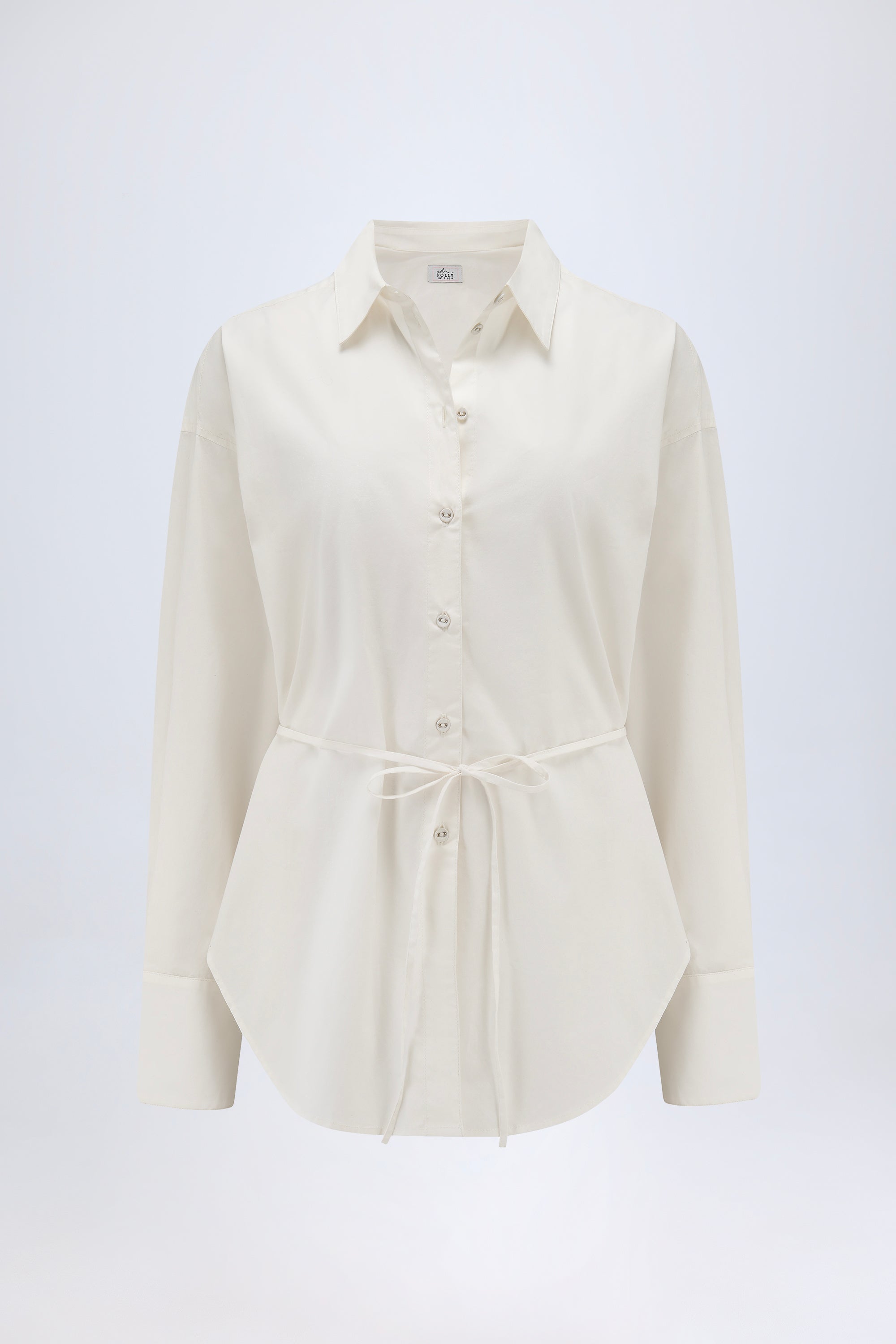 Oversized Cotton-Poplin Shirt in White
