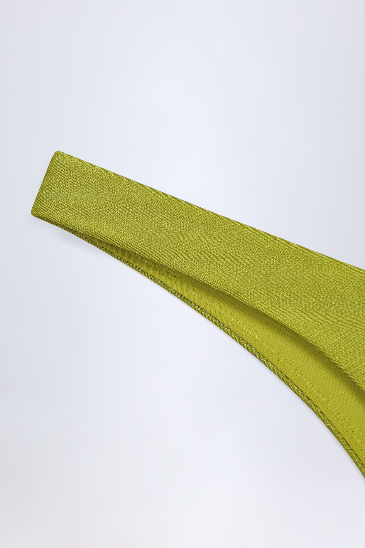 High-Leg Cheeky Bikini Bottoms in Olive Green