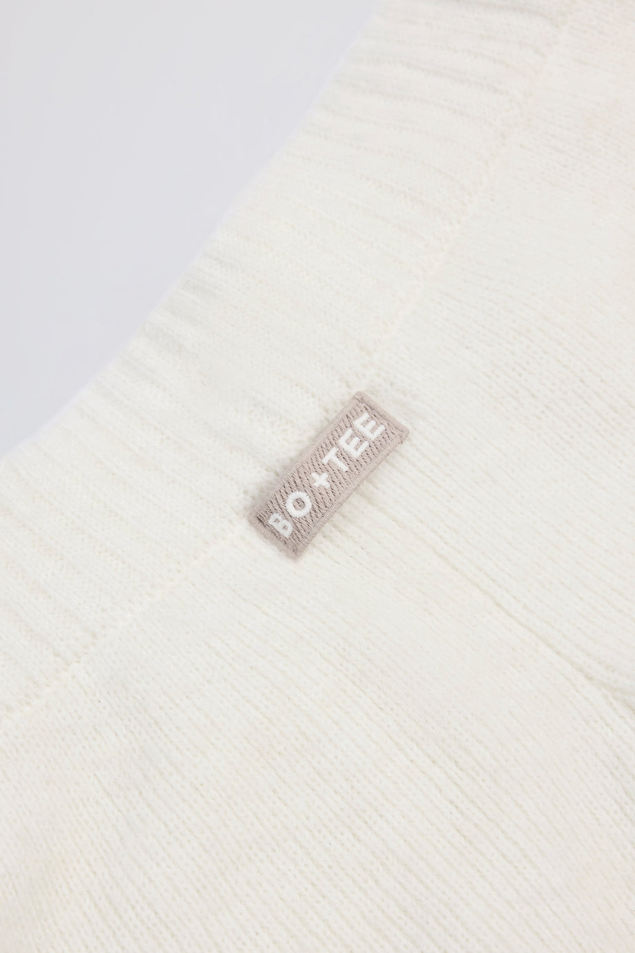 Knit Mid-Rise Wide-Leg Joggers in Ivory