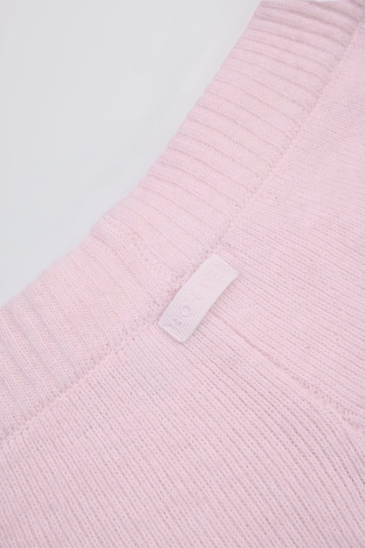 Mid-Rise Wide-Leg Knit Joggers in Soft Pink