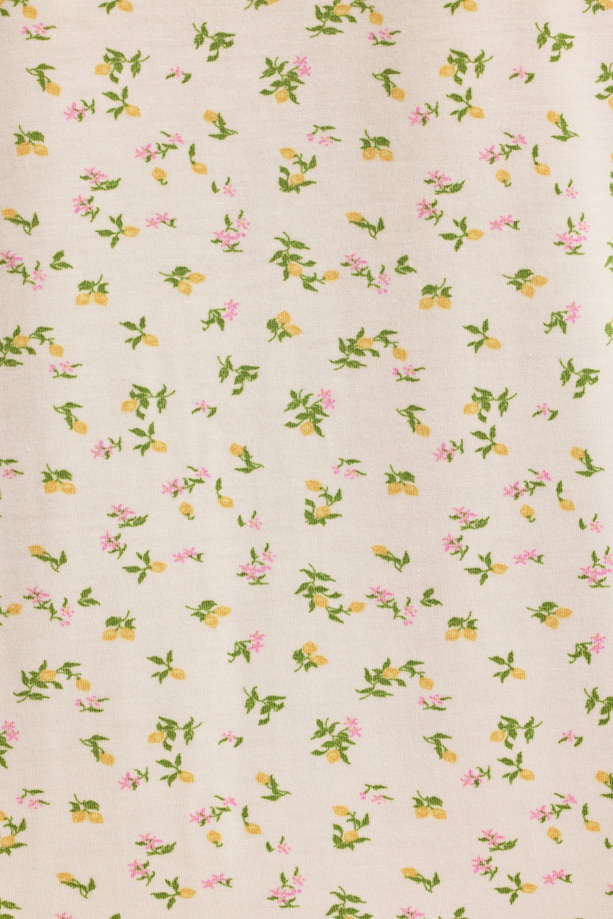 Modal Long-Sleeve Pyjama Top in Lemon Print