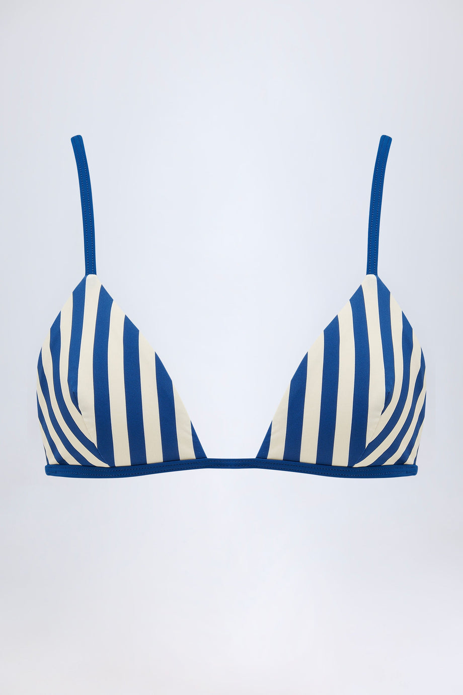 جزء علوي بيكيني مثلث الشكل باللون الأزرق البحري