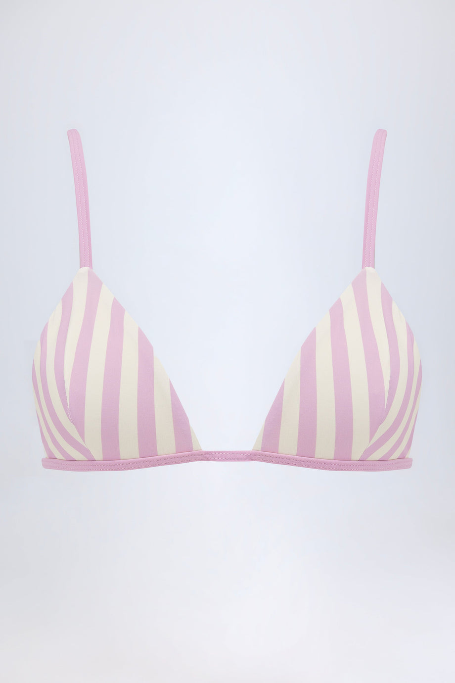 جزء علوي بيكيني مثلث الشكل بخطوط بنفسجية