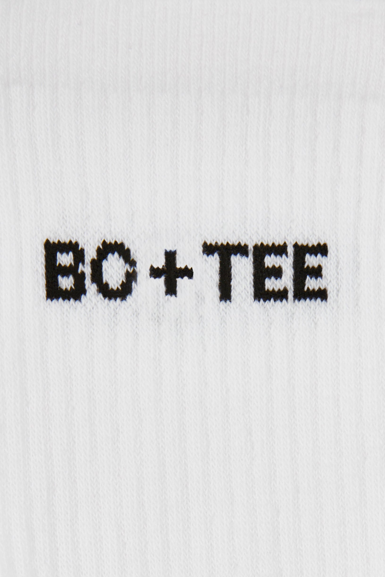 Ribbed Crew Sock Bundle in White - 2