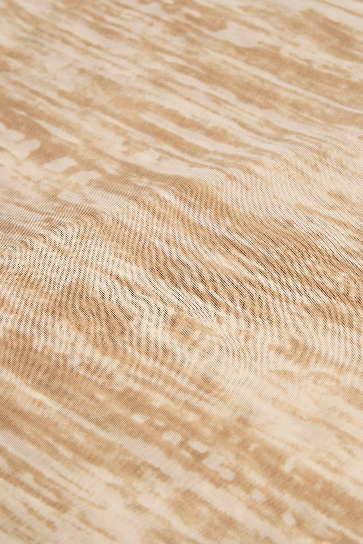 Ruched Halterneck Crop Top in Tan Print