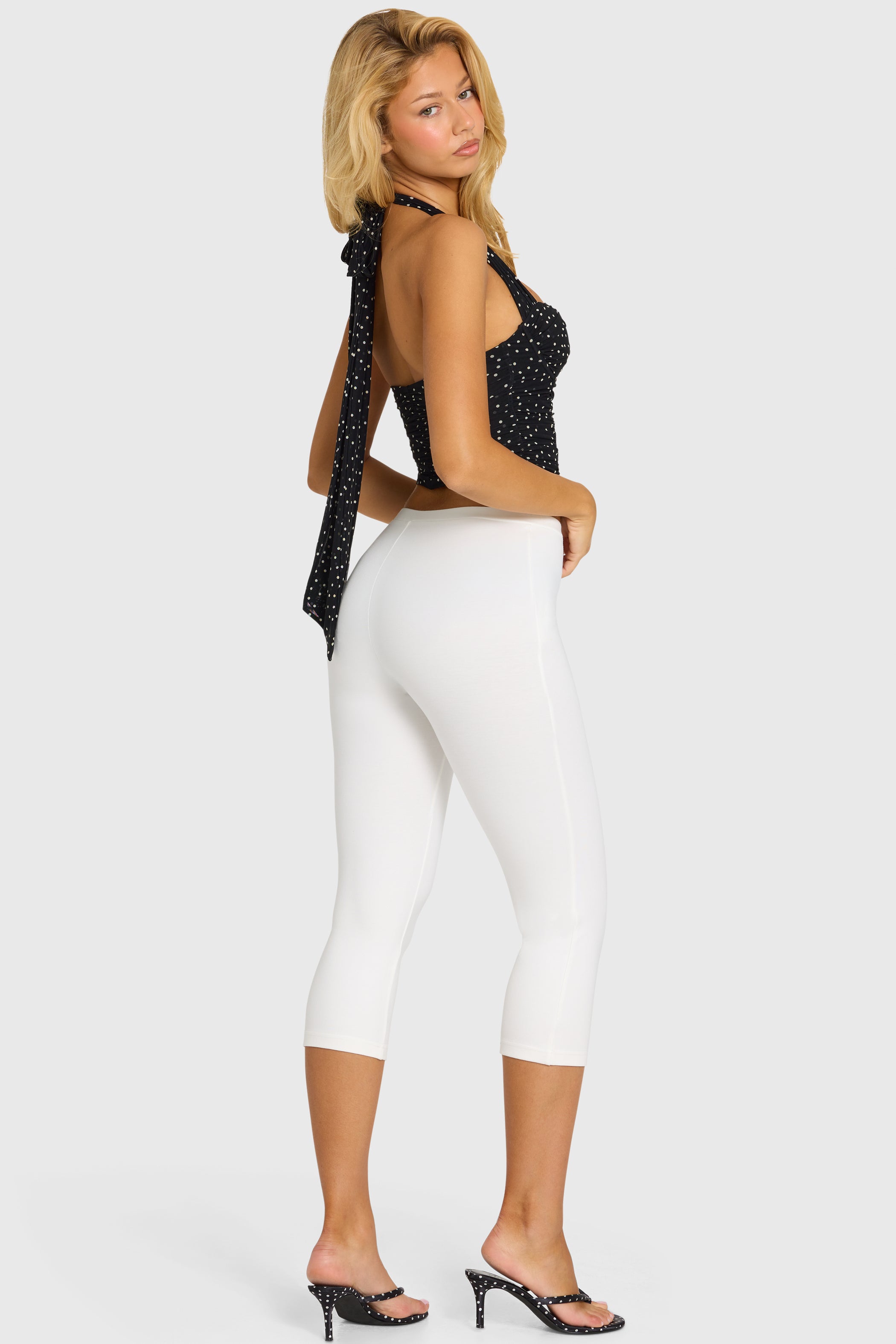 Ponte Capri Leggings in Snow