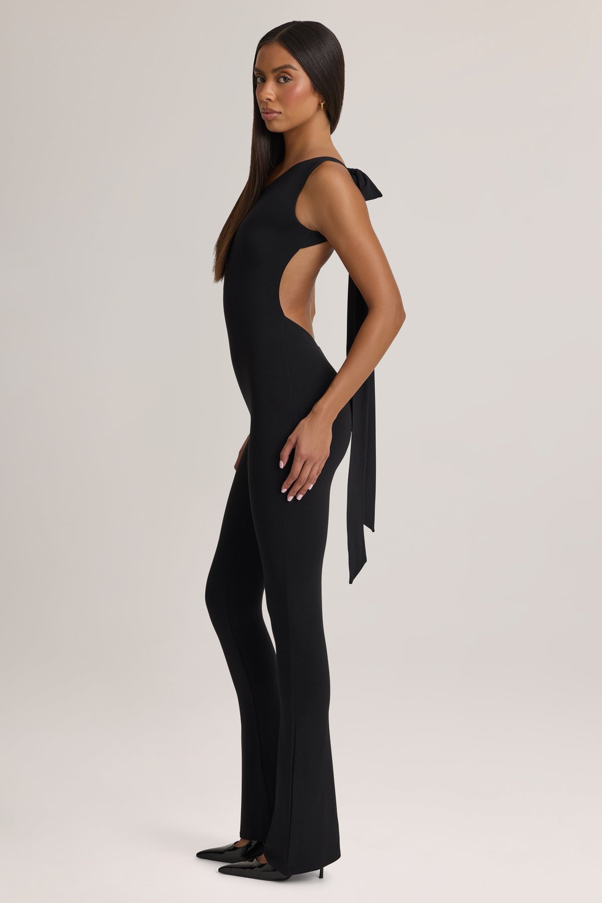 Modal One-Shoulder Jumpsuit in Black