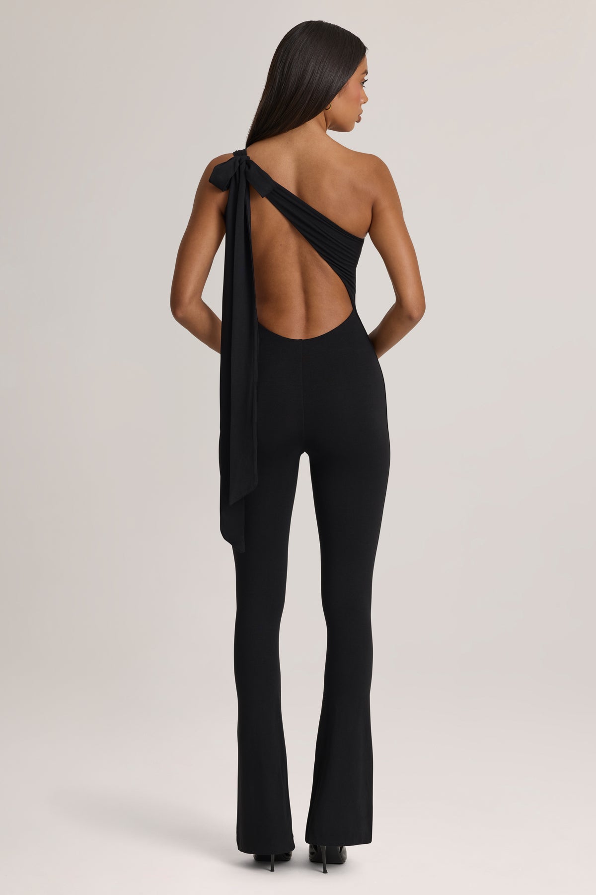 Modal One-Shoulder Jumpsuit in Black