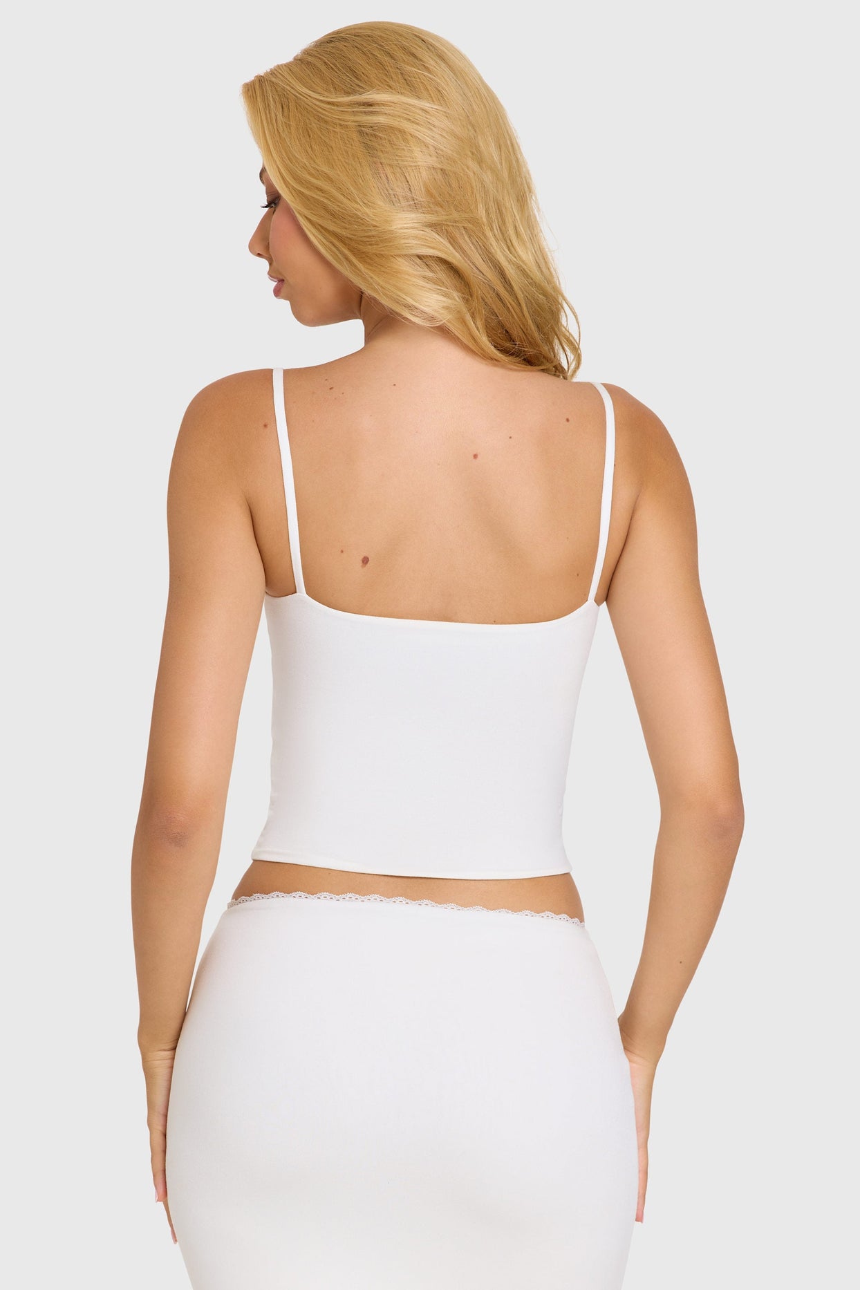 Modal Lace-Trim Top in Coconut - 7