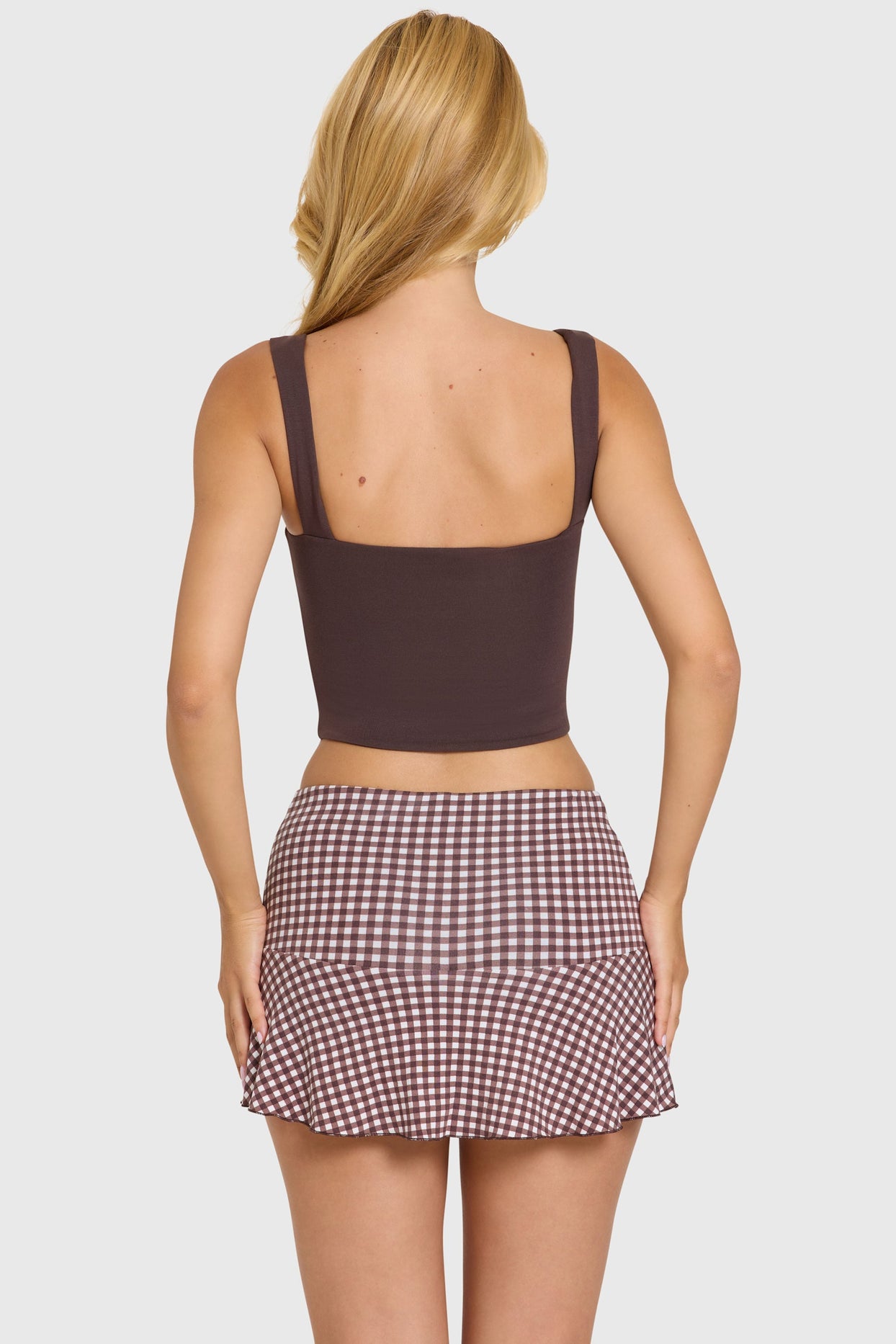 Modal Ruched Bust Top in Chocolate - 7