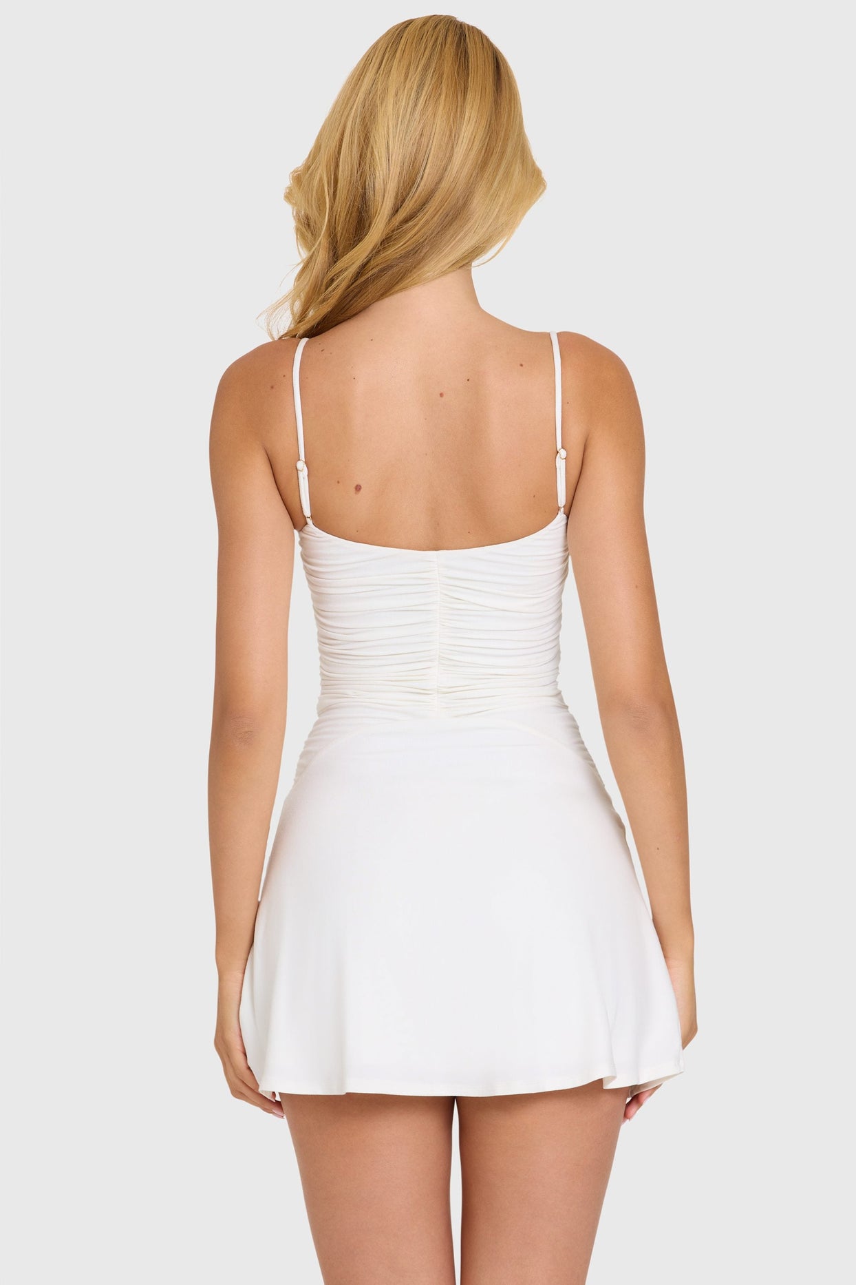 Modal Mini Dress in Coconut - 3