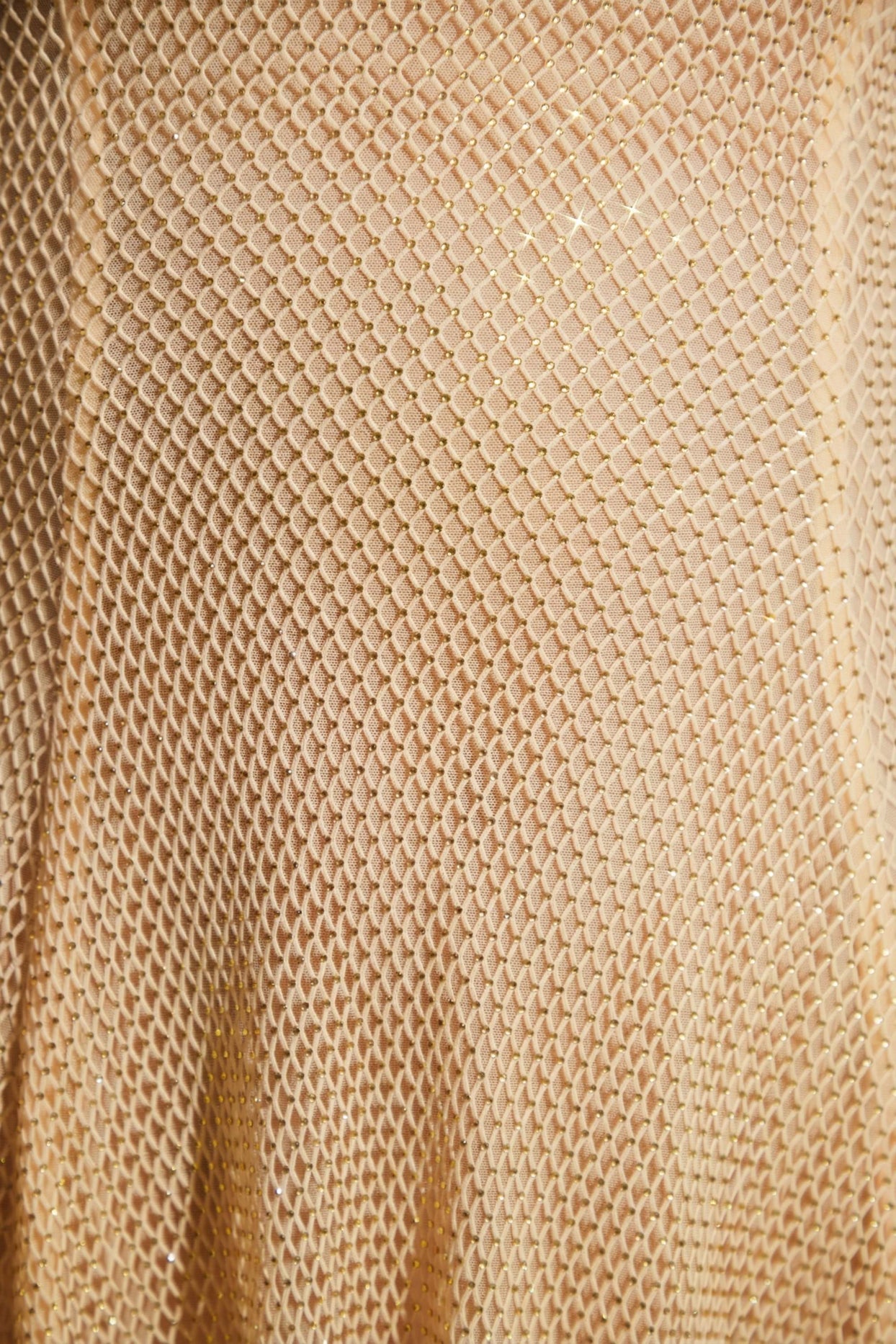 Embellished Long Sleeve Backless Mini Dress in Gold - 10