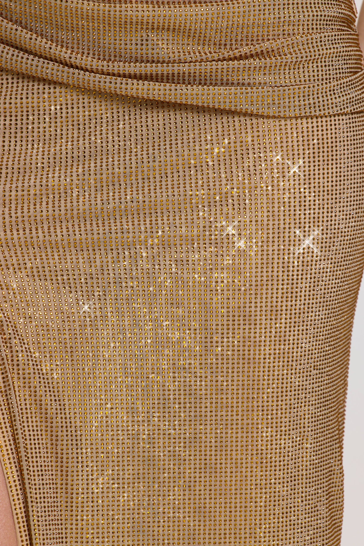 Embellished Maxi Dress in Gold - 5