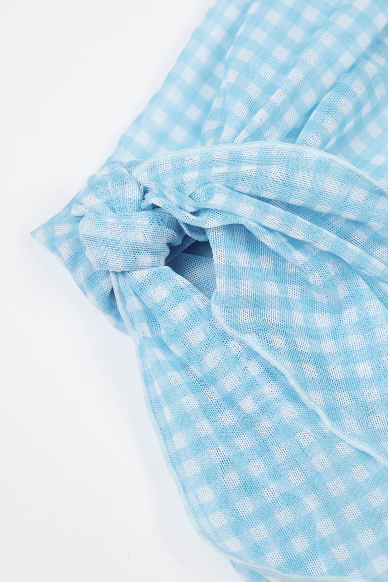 Sarong in Blue Gingham Print - 5