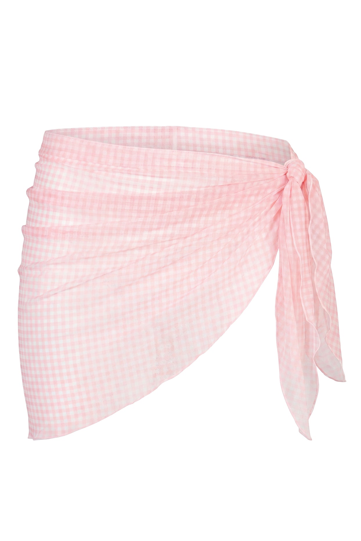 Sarong in Pink Gingham Print - 3