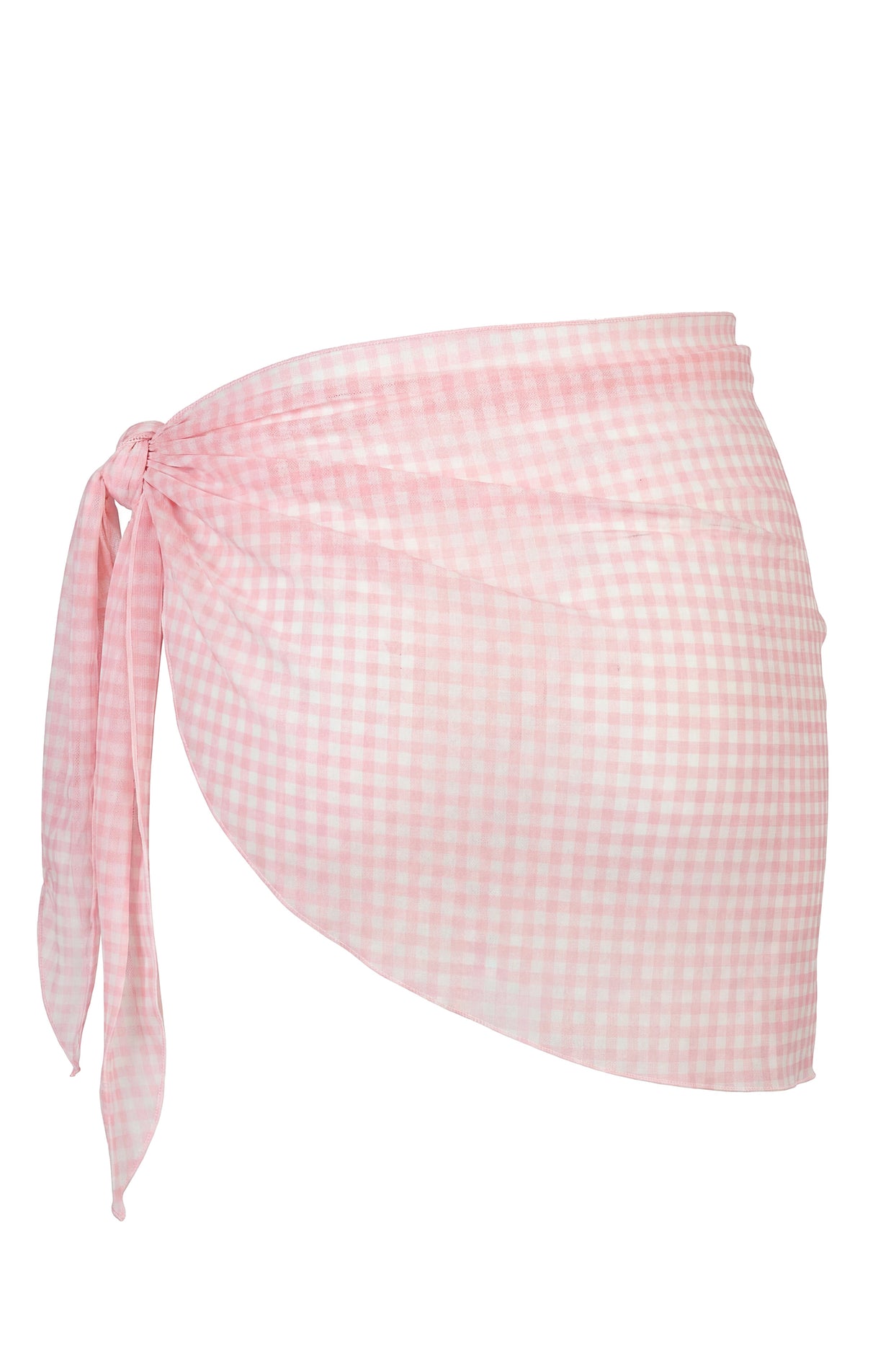Sarong in Pink Gingham Print - 4