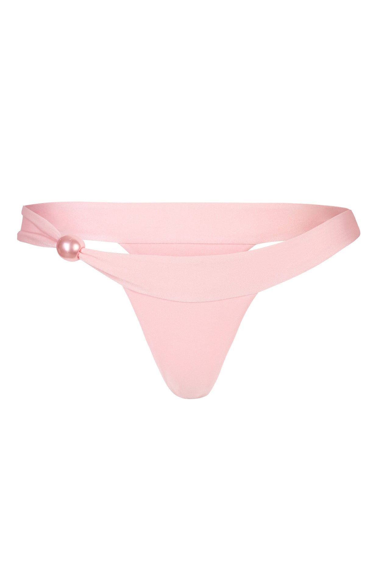 Thong Bikini Bottoms in Baby Pink - 3