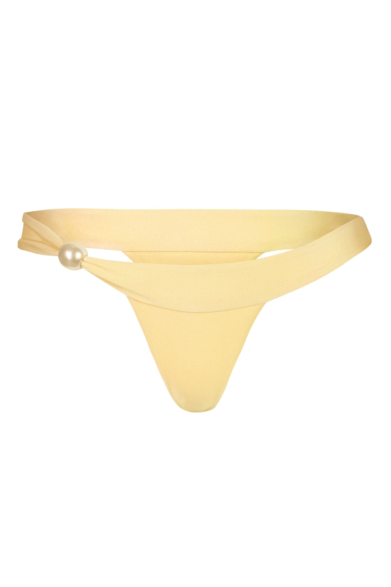 Thong Bikini Bottoms in Lemon - 3