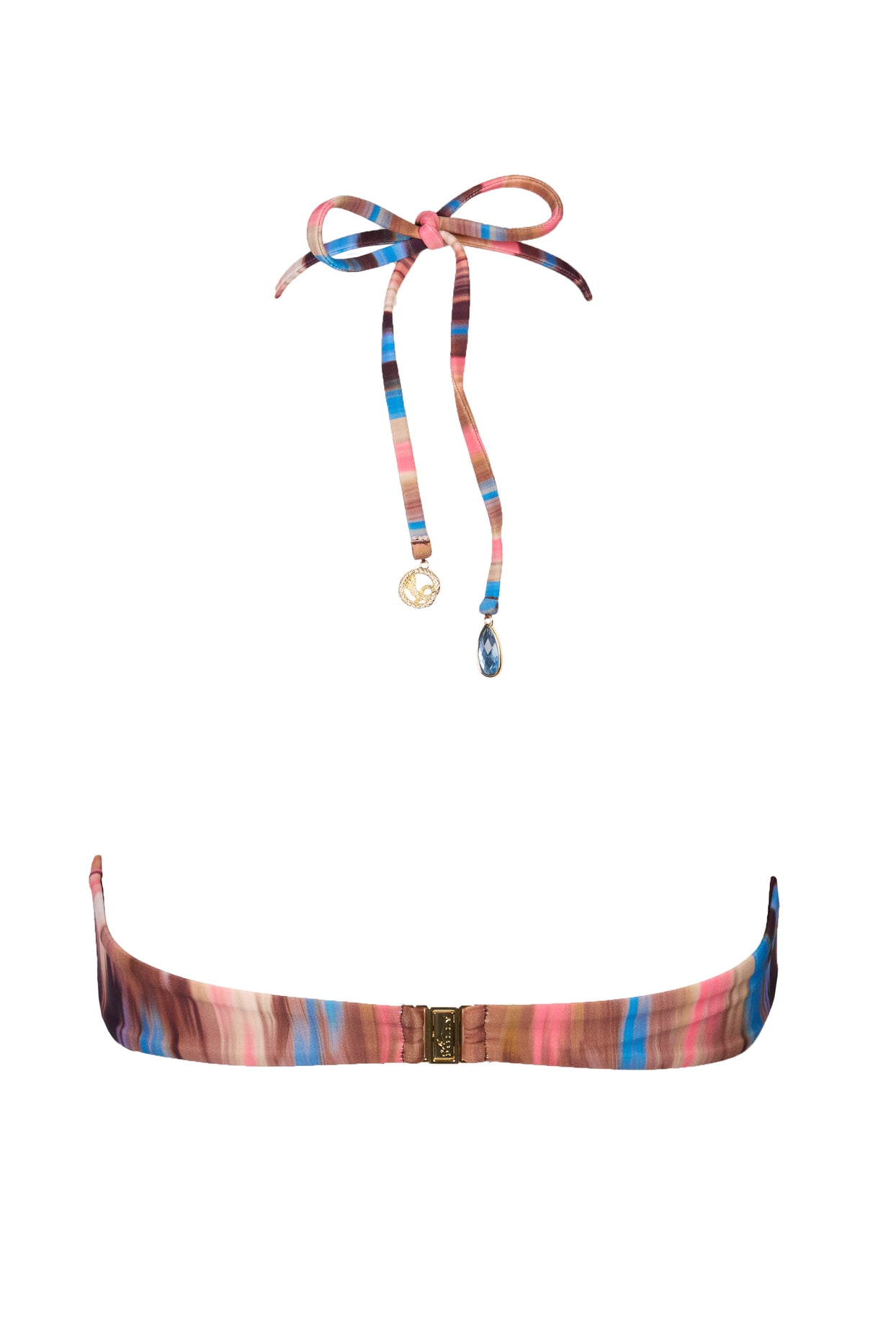 Bandeau Bikini Top in Abstract Stripe - 5