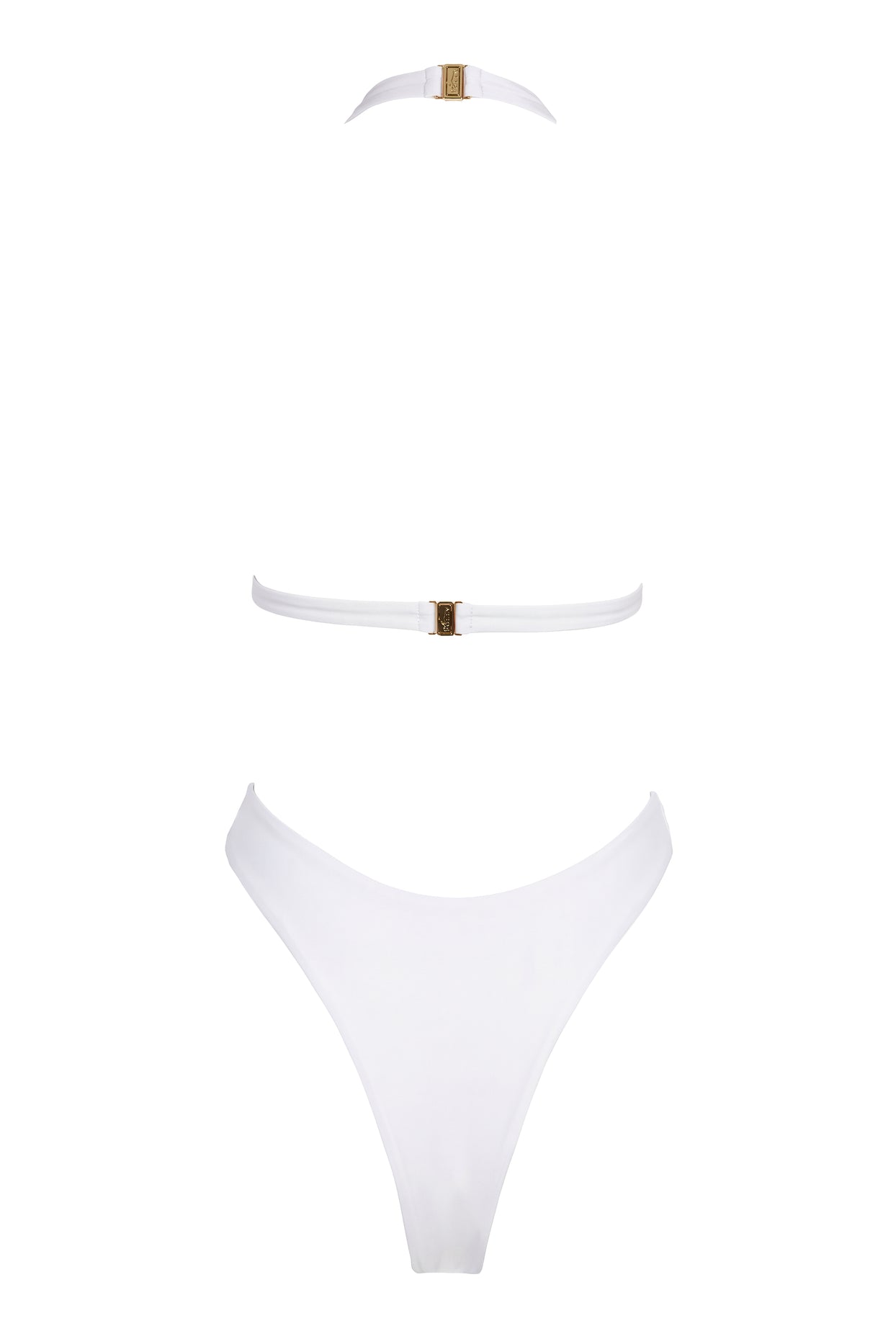 Halterneck Cheeky Swimsuit  in Coconut - 5
