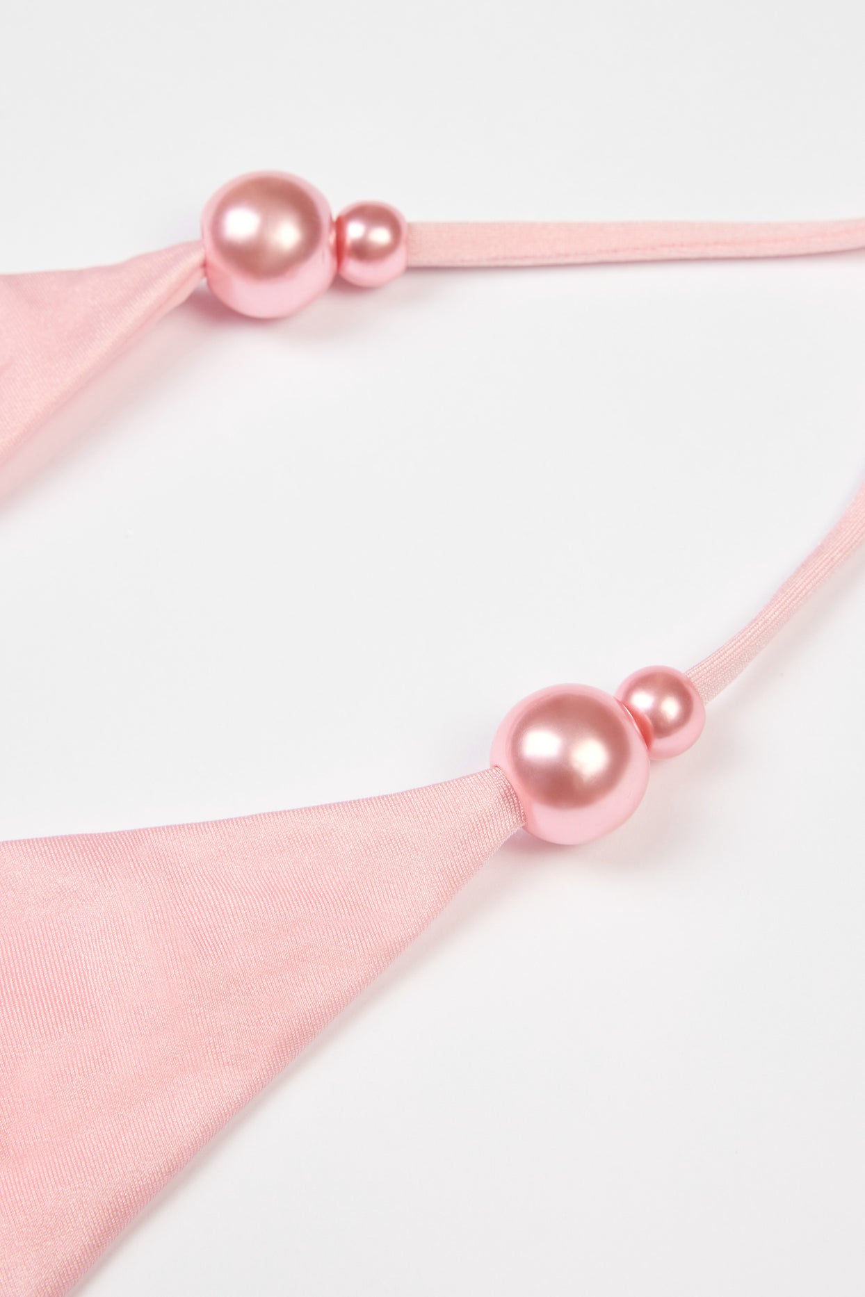 Halterneck Thong Swimsuit in Baby Pink - 5