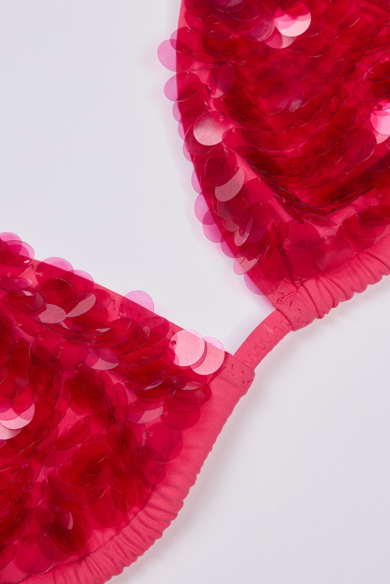 Triangle Bikini Top in Raspberry - 7