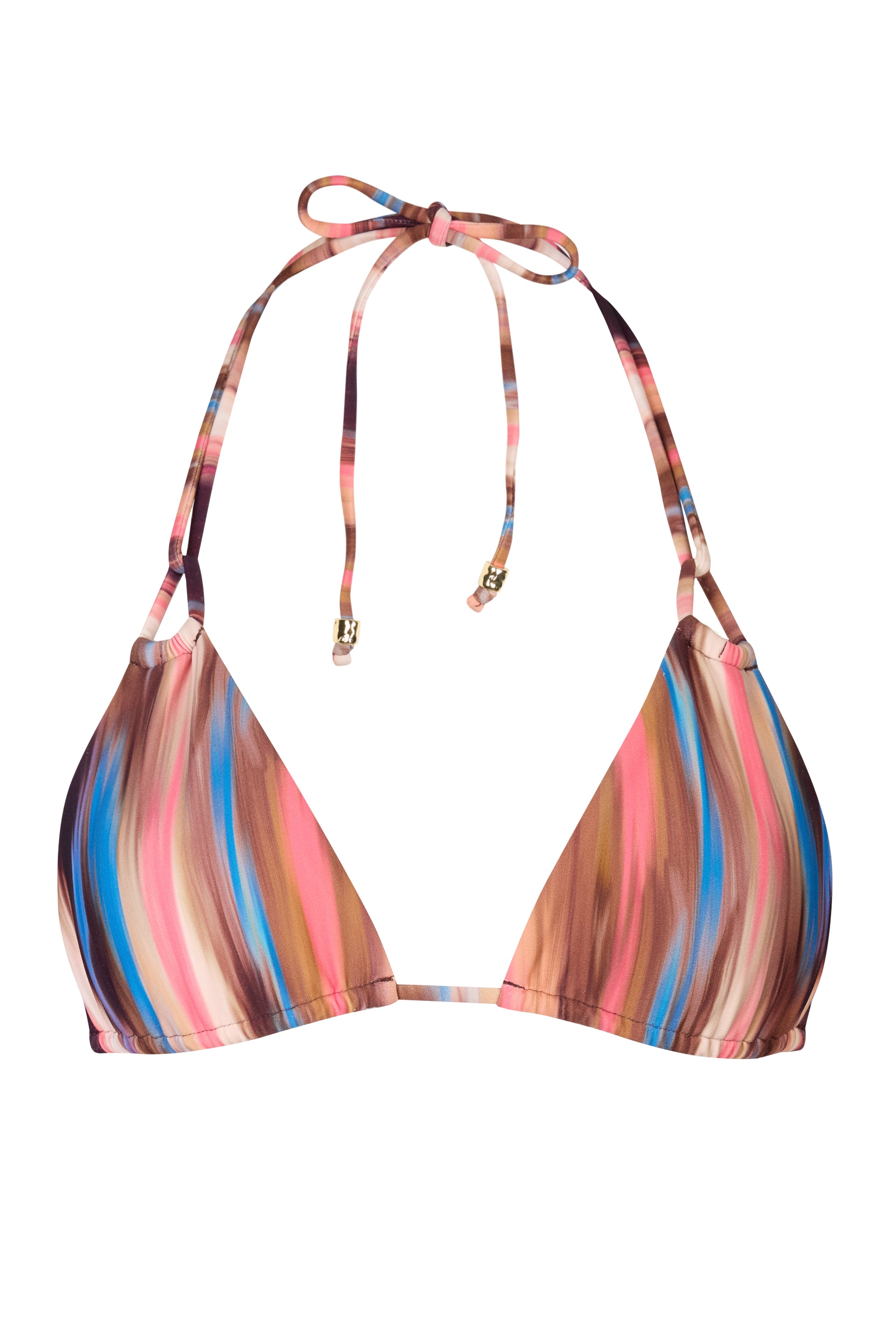 Triangle Bikini Top in Abstract Stripe