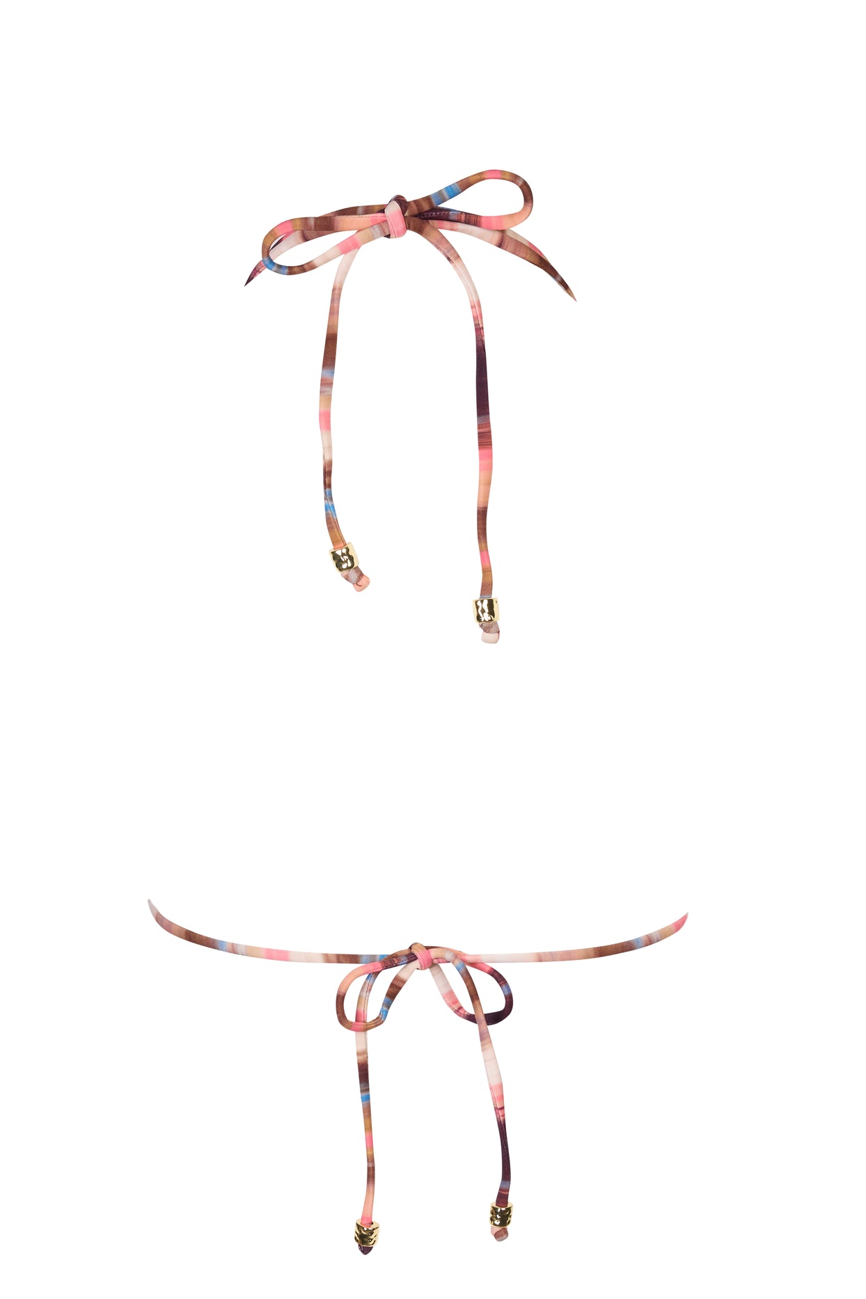 Triangle Bikini Top in Abstract Stripe - 6