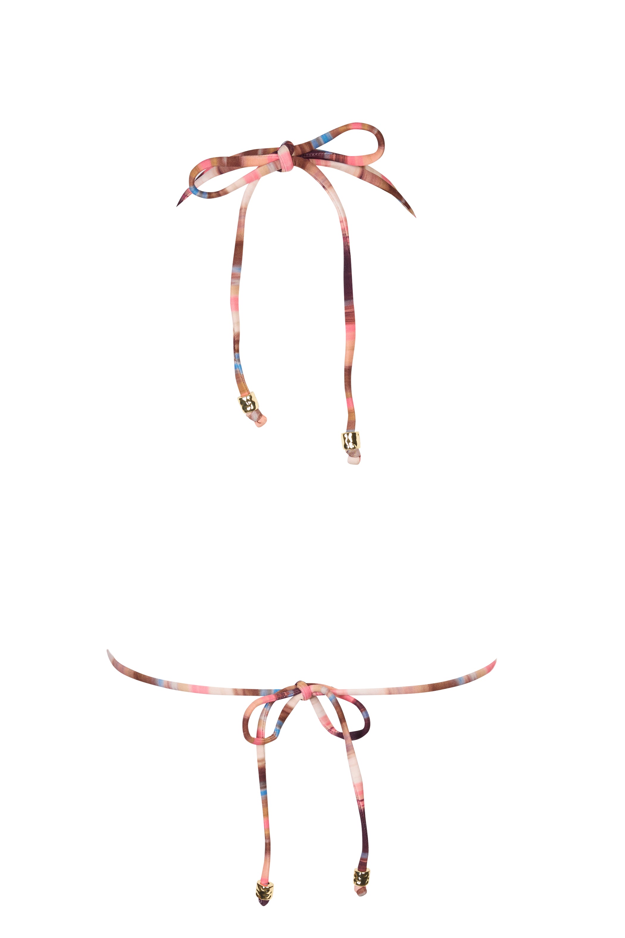Triangle Bikini Top in Abstract Stripe