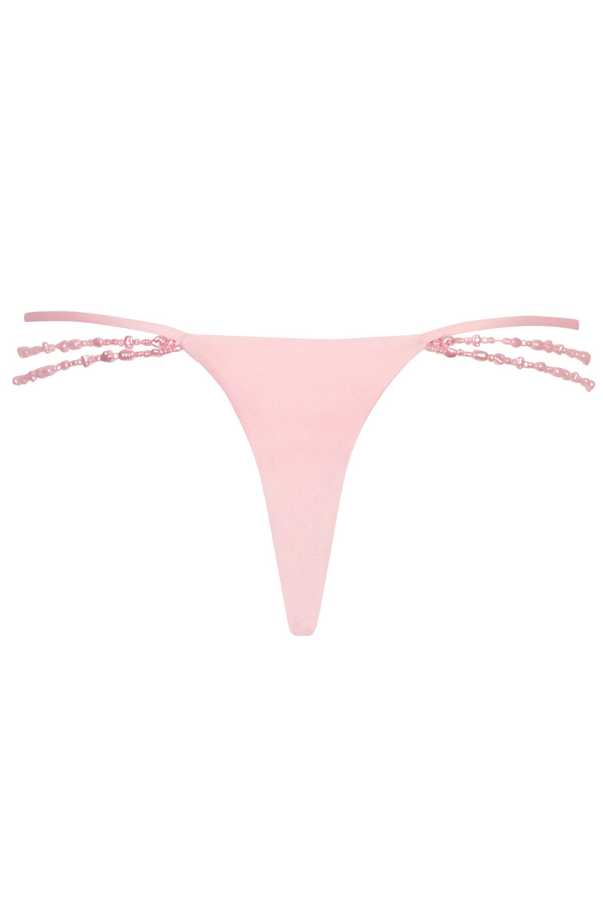 Multi-Strap Cheeky Bikini Bottoms  in Baby Pink - 4