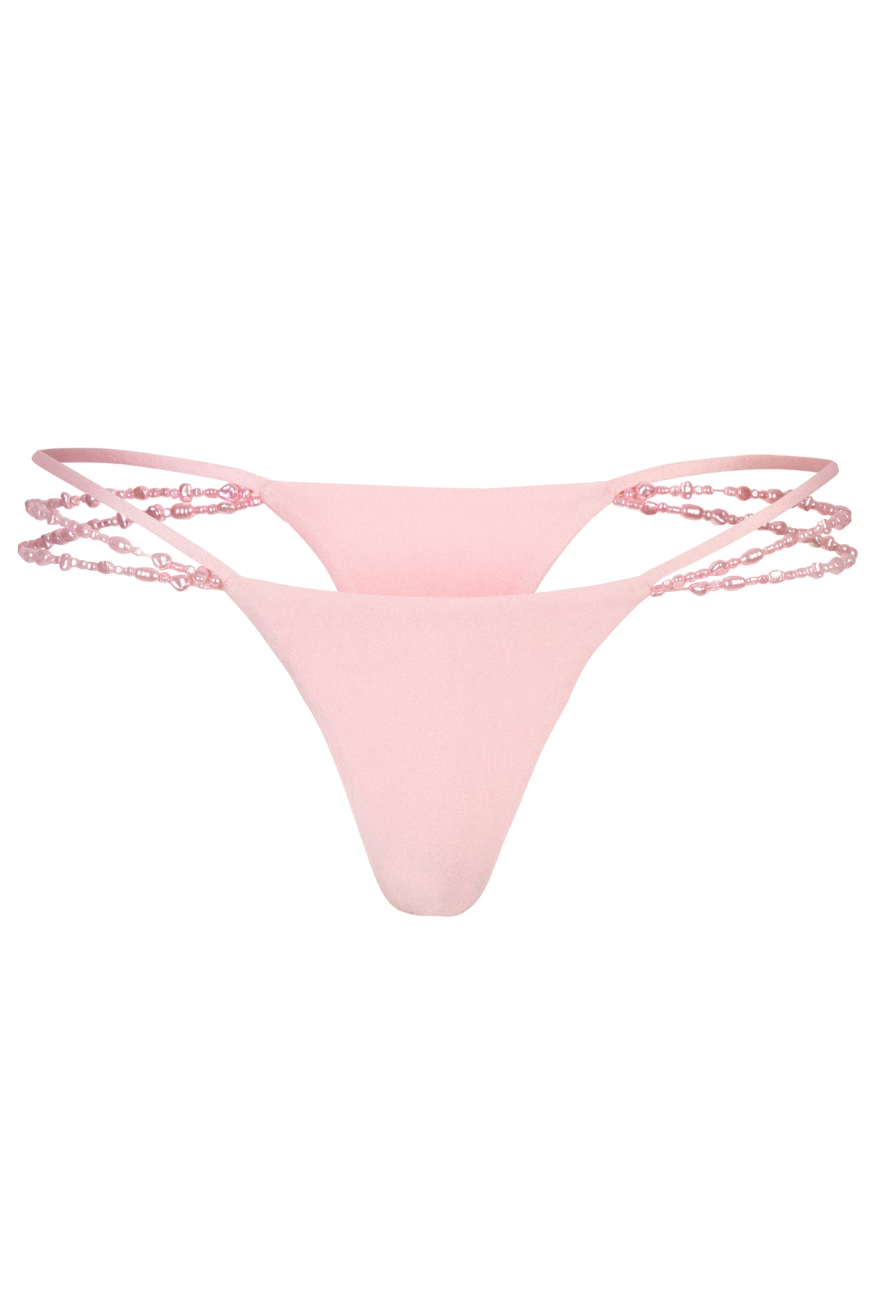 Multi-Strap Cheeky Bikini Bottoms  in Baby Pink - 3