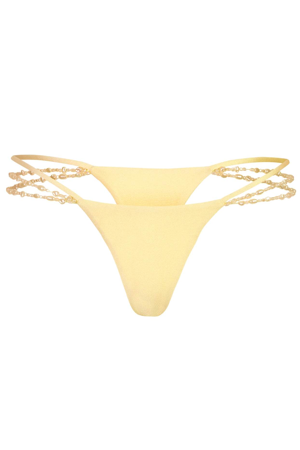 Multi-Strap Cheeky Bikini Bottoms  in Lemon - 3