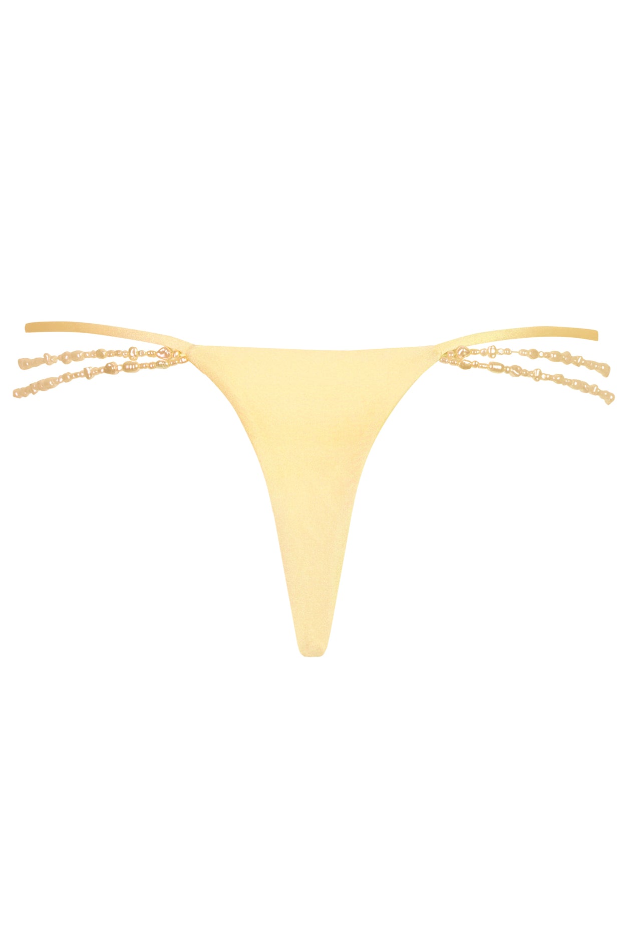 Multi-Strap Cheeky Bikini Bottoms  in Lemon - 4