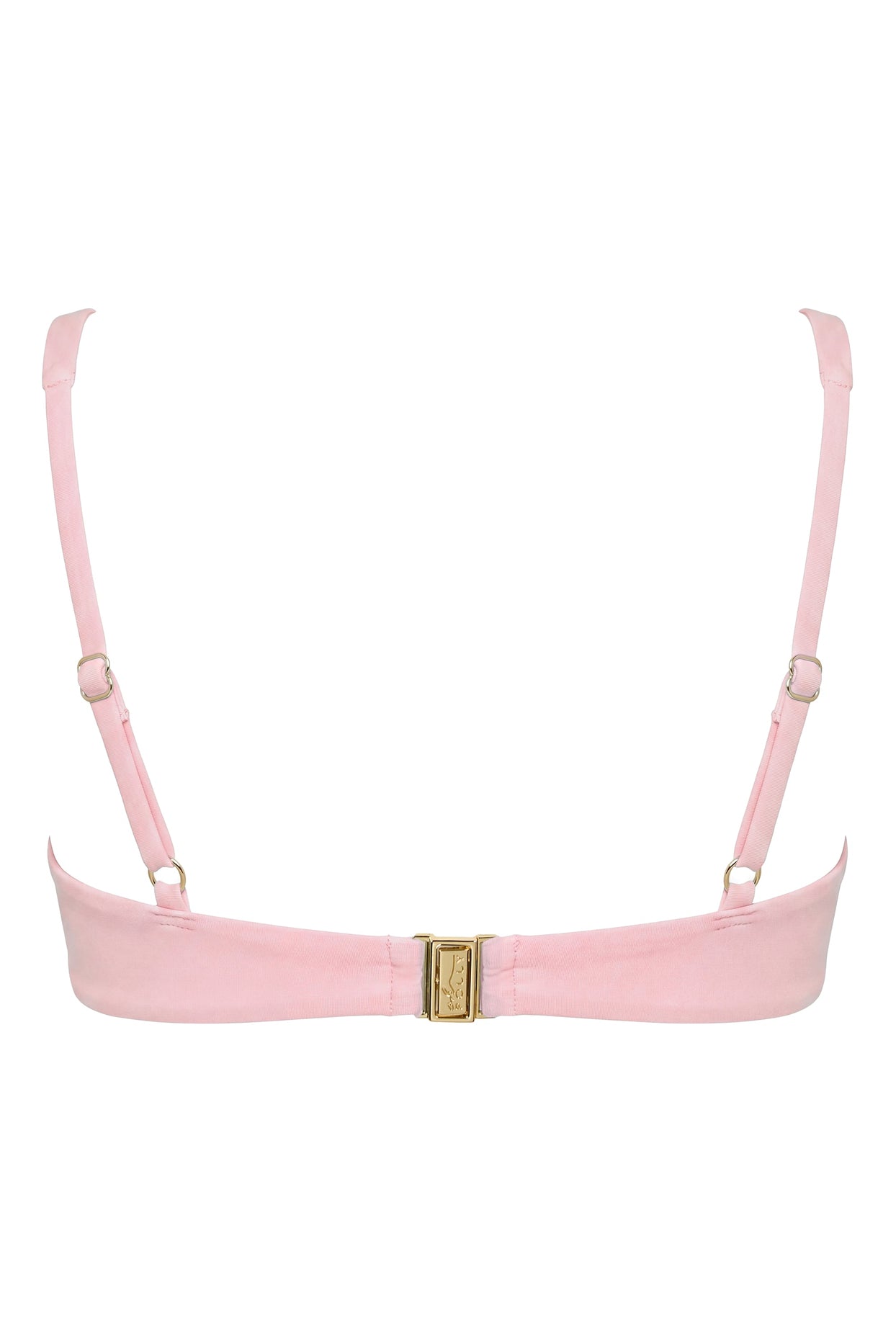 Underwired Bikini Top in Pink Gingham Print - 4