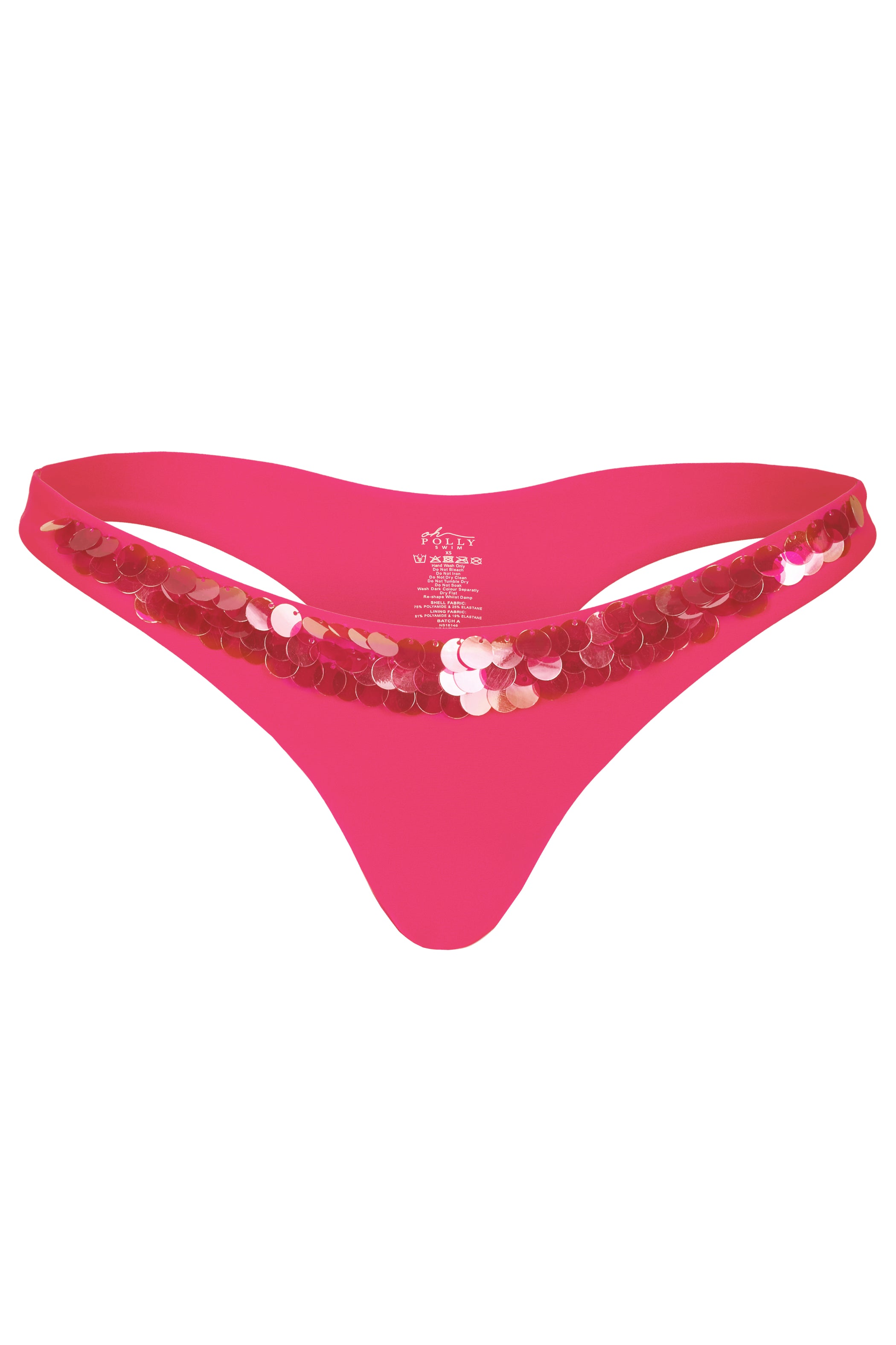 Thong Bikini Bottoms in Raspberry