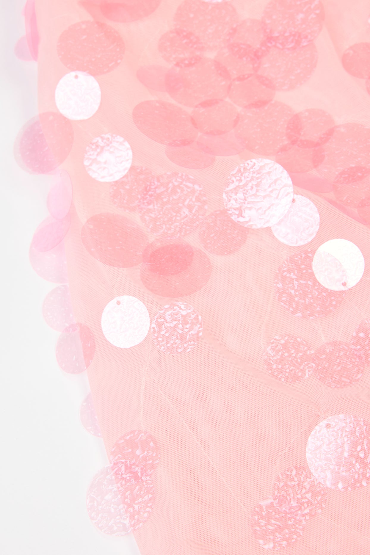 Embellished Mini Dress in Baby Pink - 7