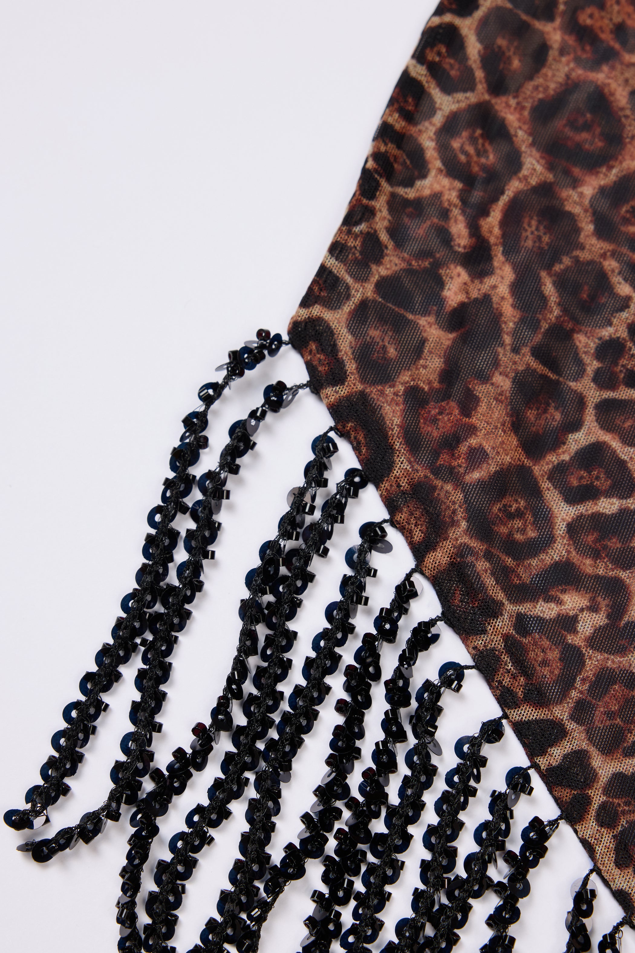 Halterneck Mini Dress in Leopard Print