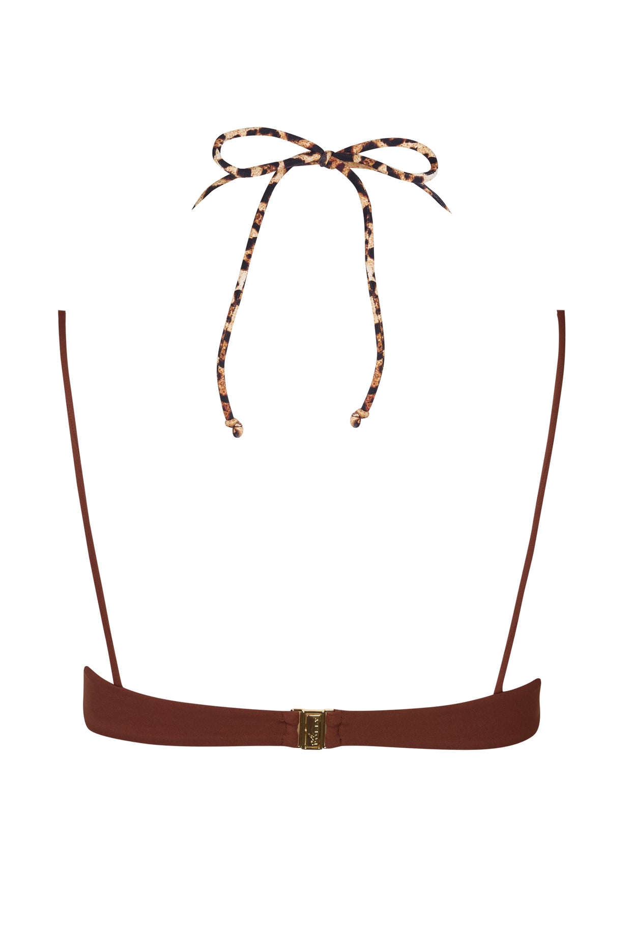 Layered Bikini Top in Brown Contrast - 5
