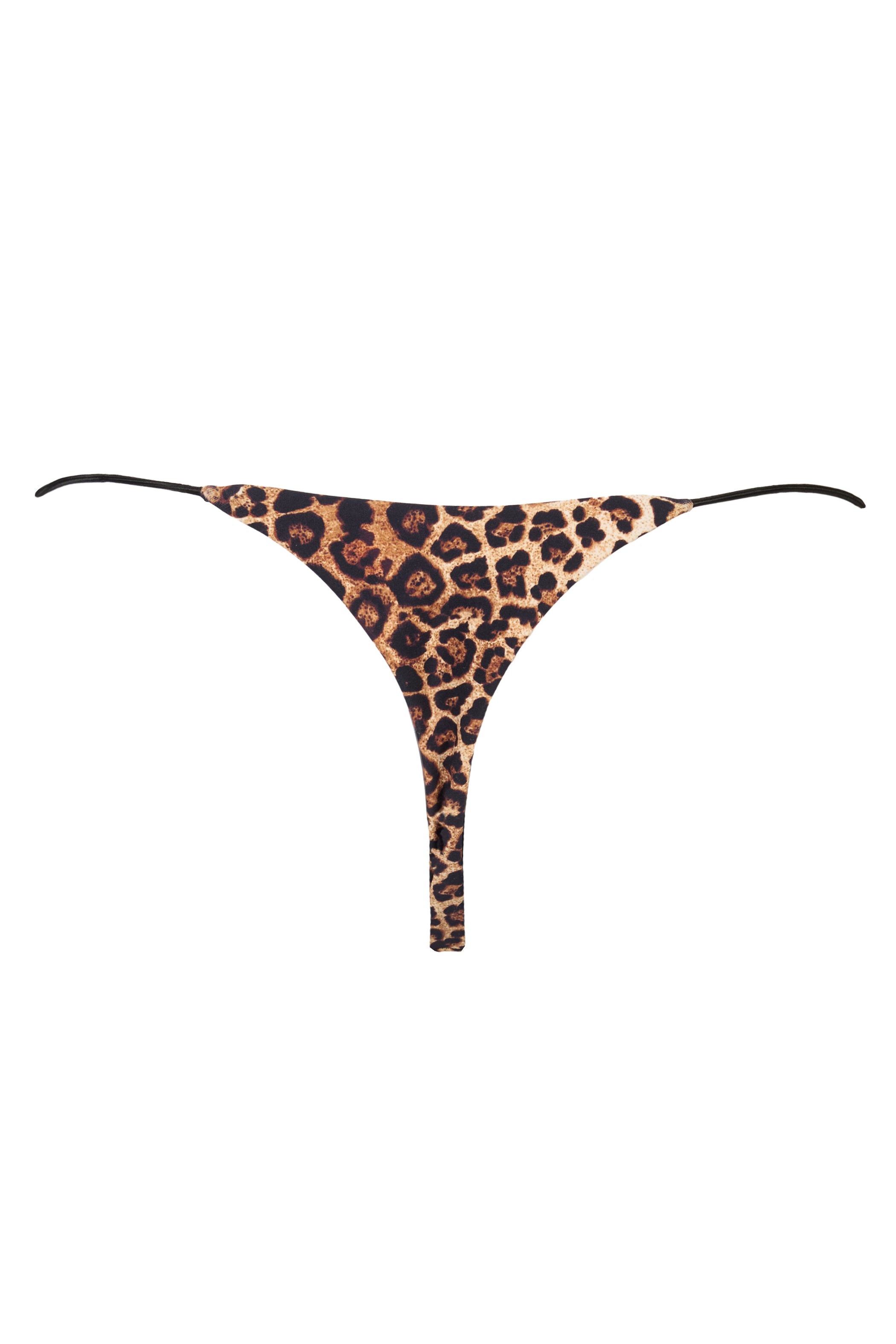 Thong Bikini Bottoms in Leopard Print