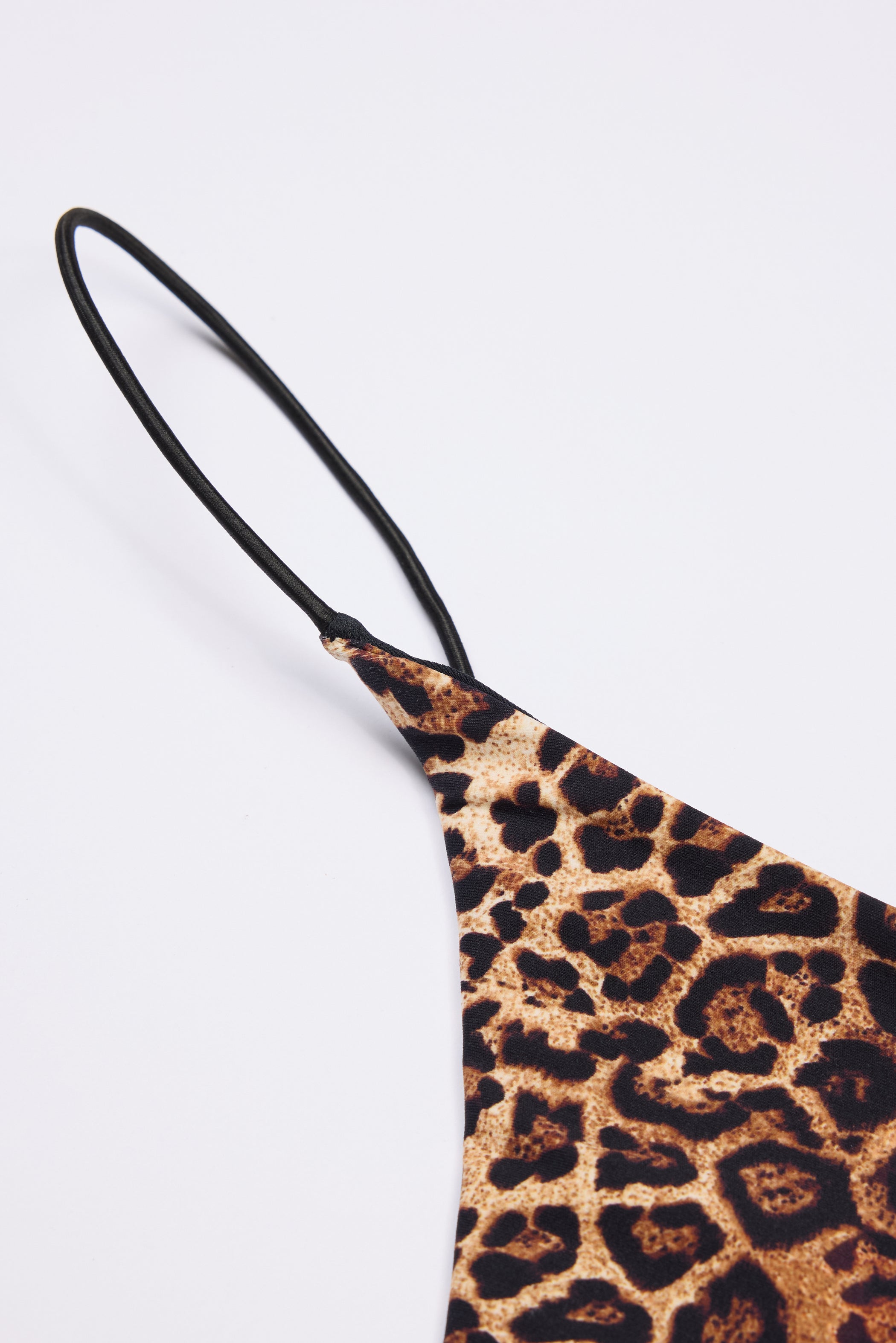 Thong Bikini Bottoms in Leopard Print