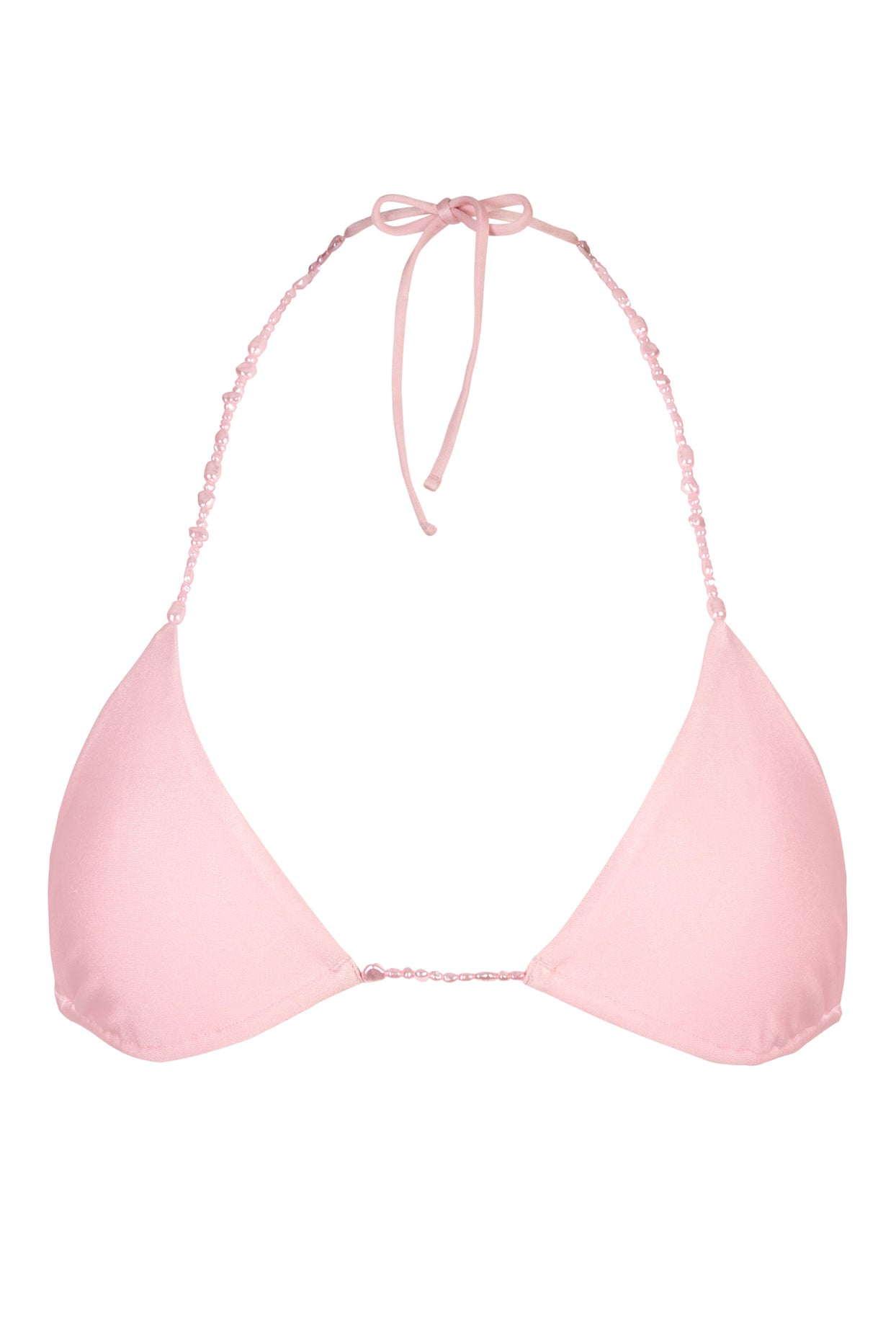 Triangle Bikini Top in Baby Pink - 3
