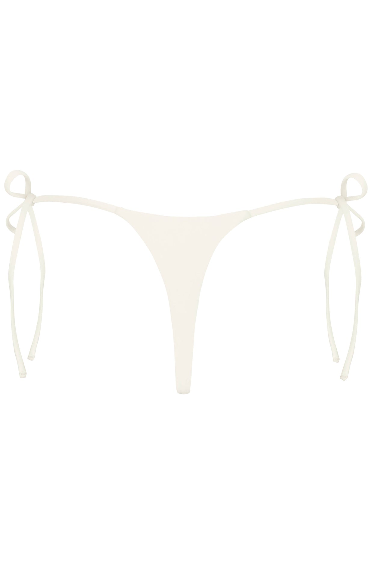 Side-Tie Thong Bikini Bottoms  in Pearl - 4
