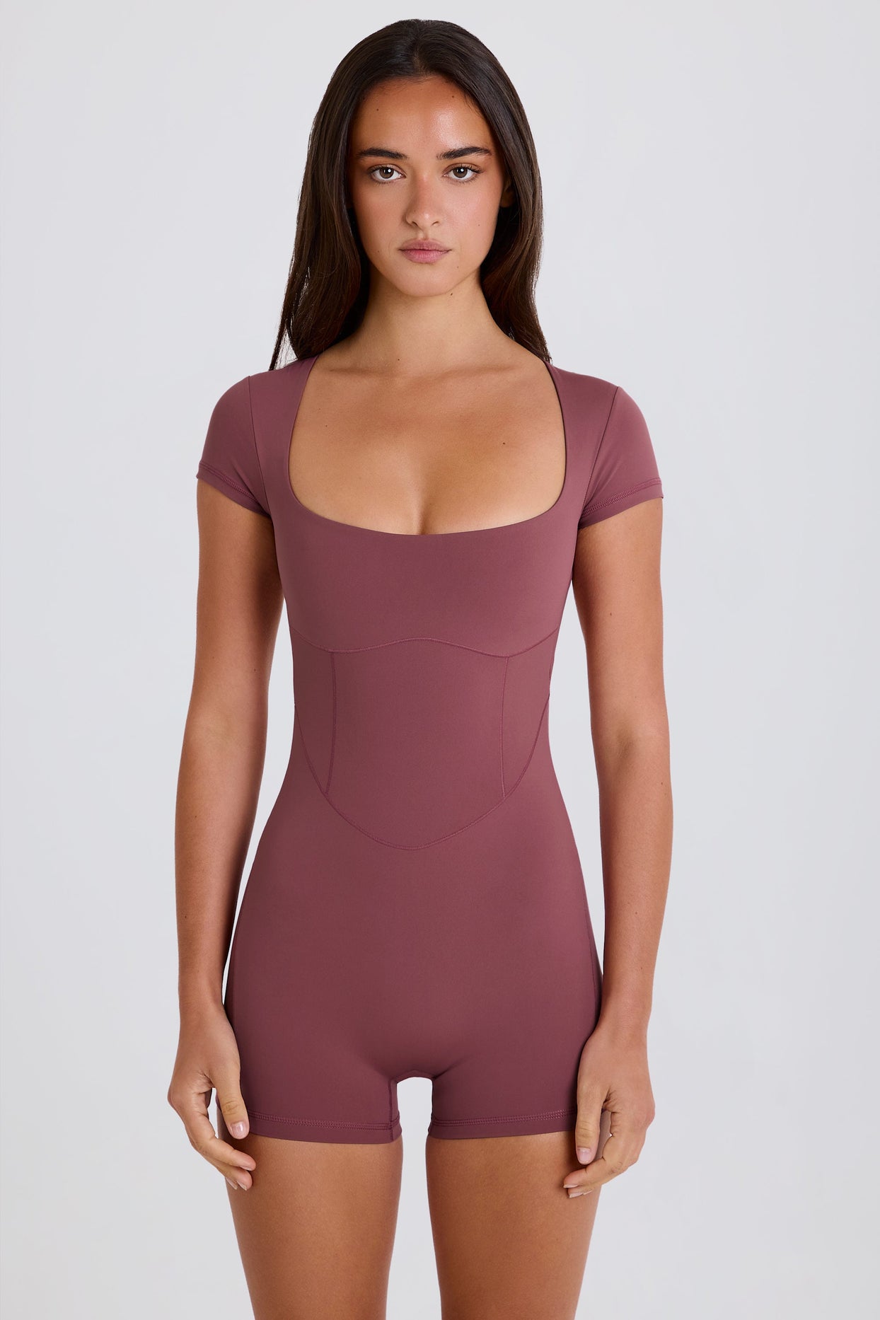 Open-Back Unitard in Acai