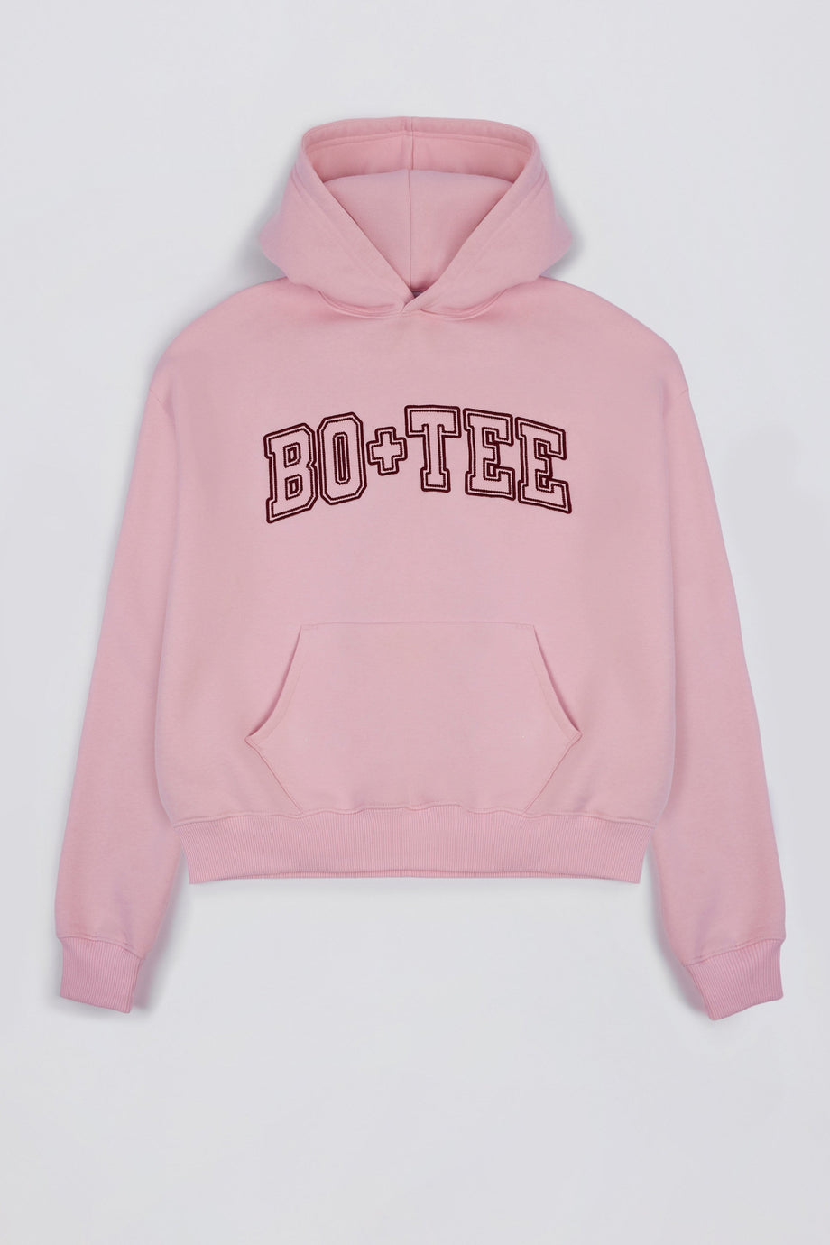 Oversized Appliqué Hoodie in Powder Pink