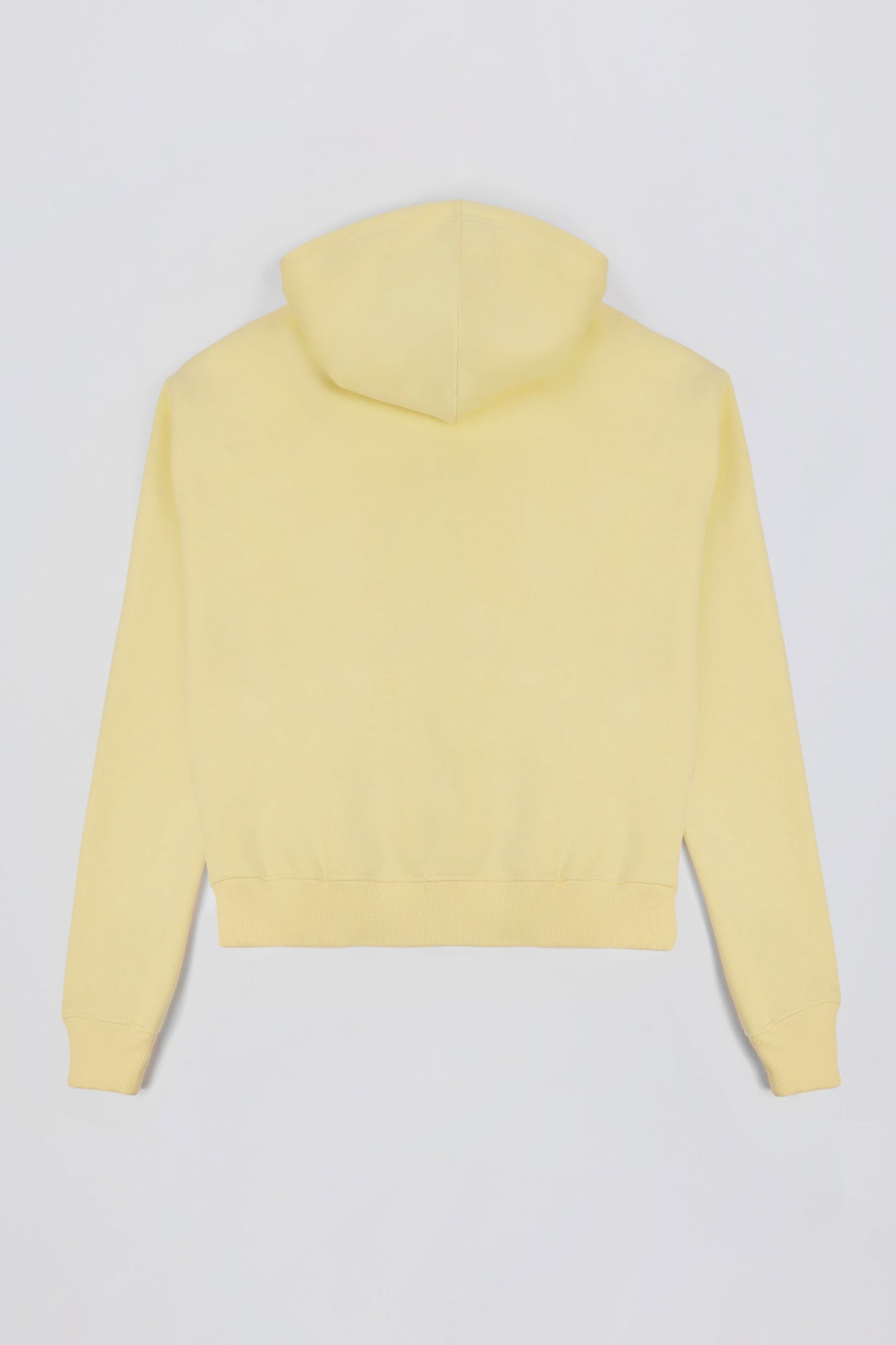 Oversized Appliqué Hoodie in Soft Yellow