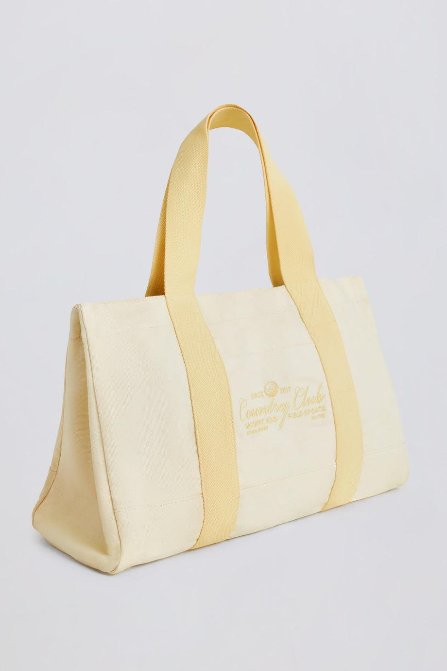 Oversized Canvas Tote Bag in Ivory