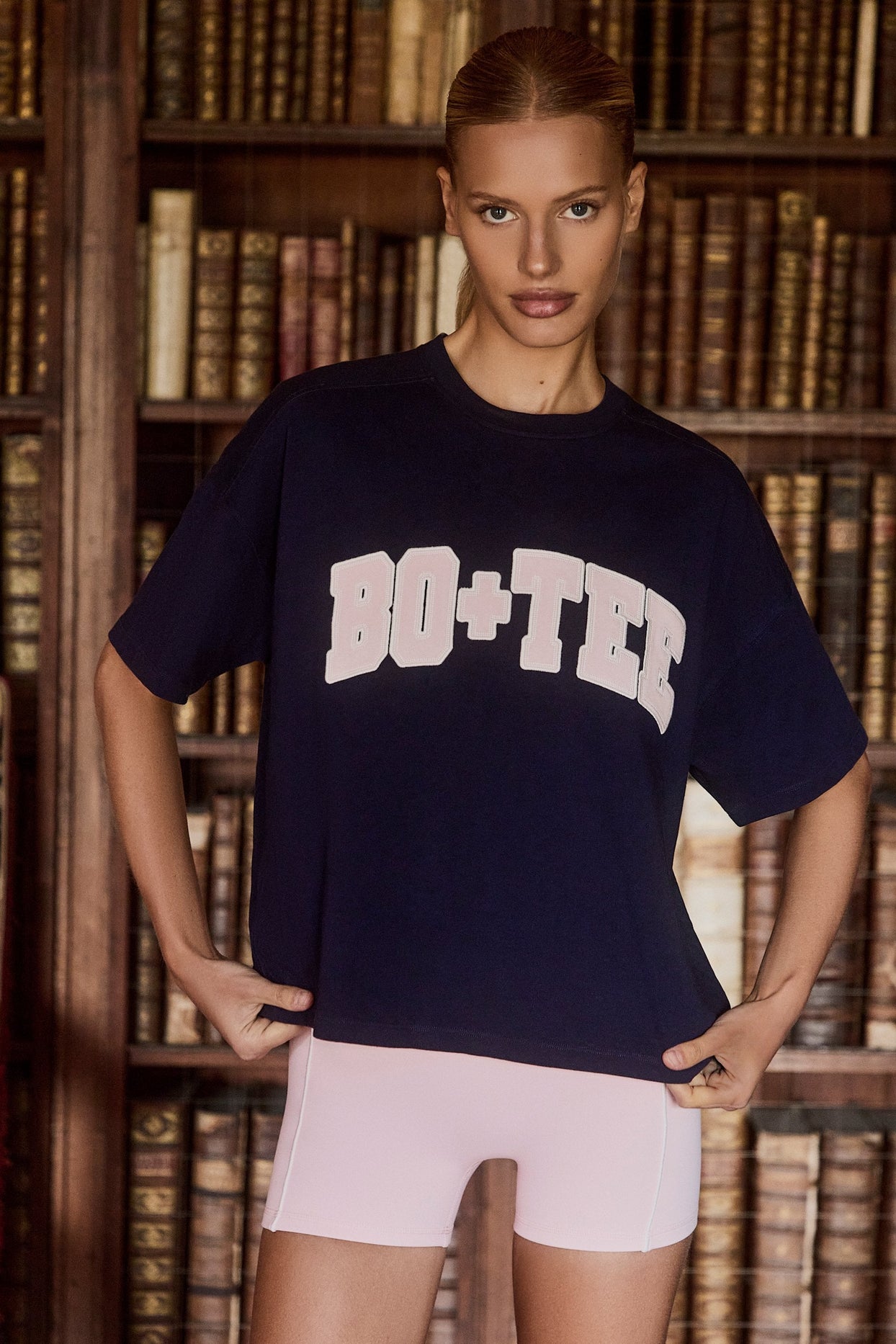 Oversized Cotton-Jersey T-Shirt in Classic Navy