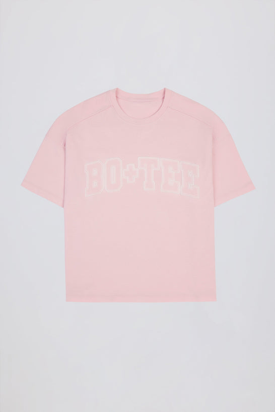 Oversized Cotton-Jersey T-Shirt in Powder Pink