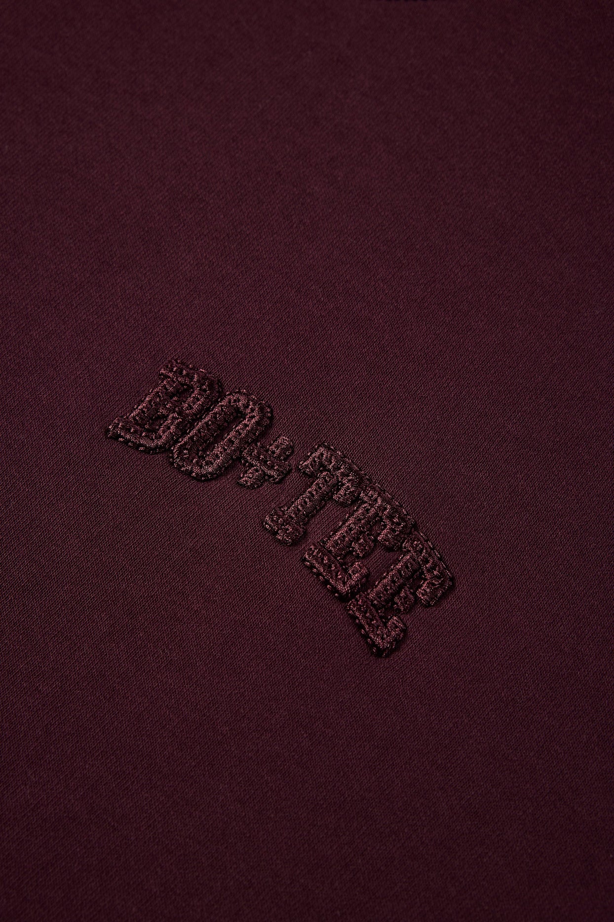 Oversized Crew-Neck Sweatshirt in Burgundy