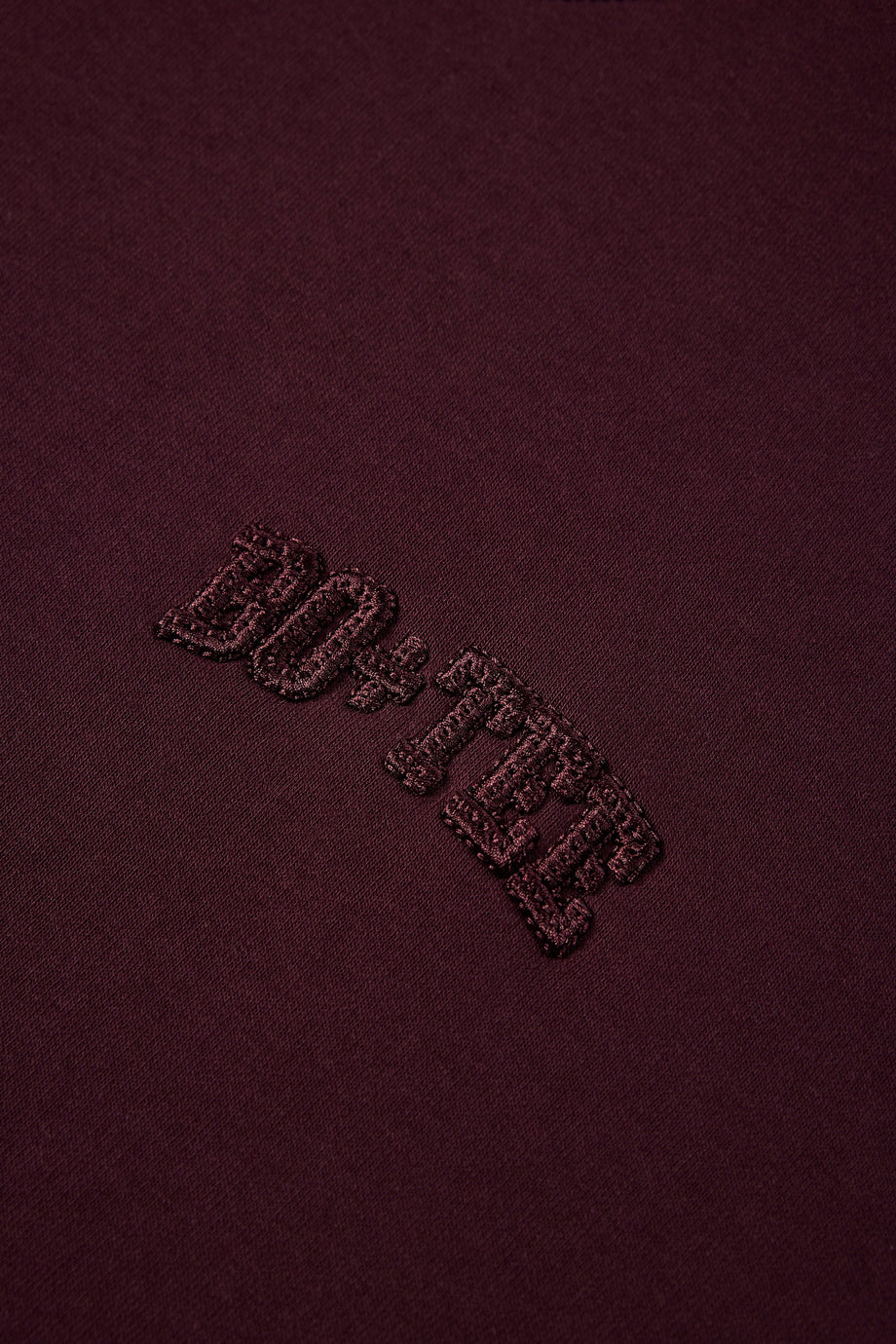 Oversized Crew-Neck Sweatshirt in Burgundy